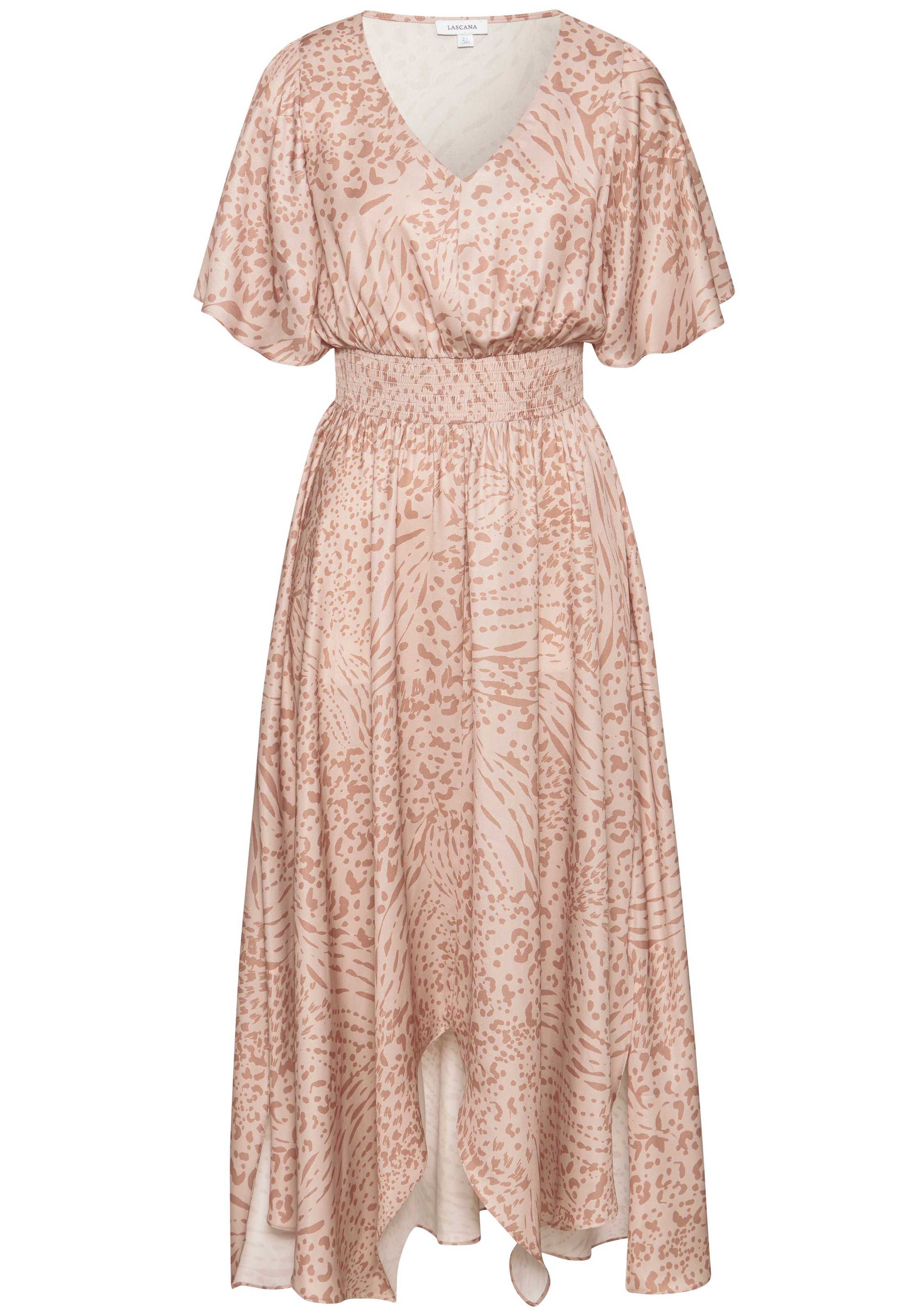 LASCANA Maxikleid, mit Animalprint, luftiges Sommerkleid mit Schlitzen günstig online kaufen