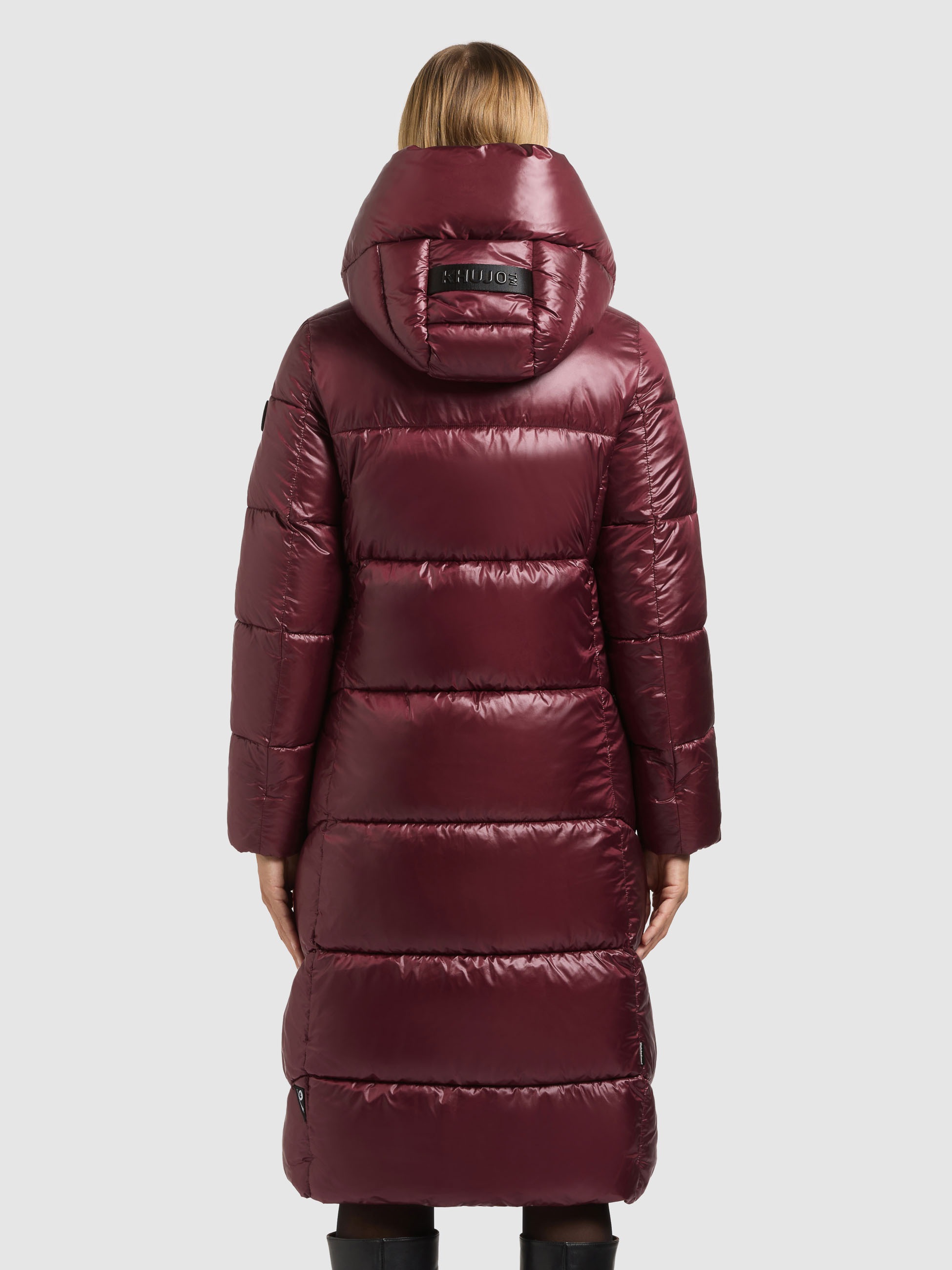 KHUJO Rabia 2-in-1 Quilted Coat Mahogany Red M 3
