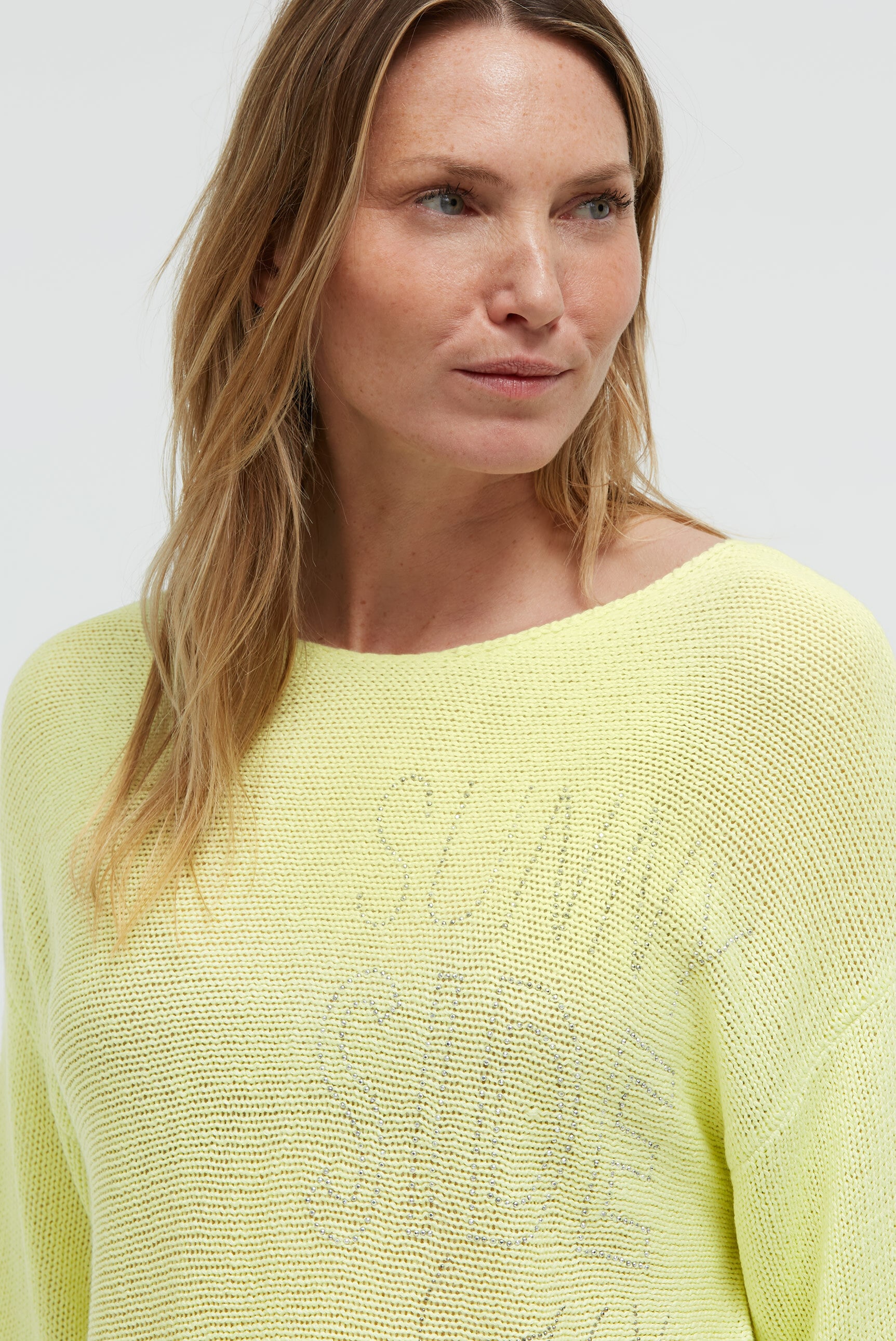 SOCCX Rundhalspullover mit überschnittener Schulter