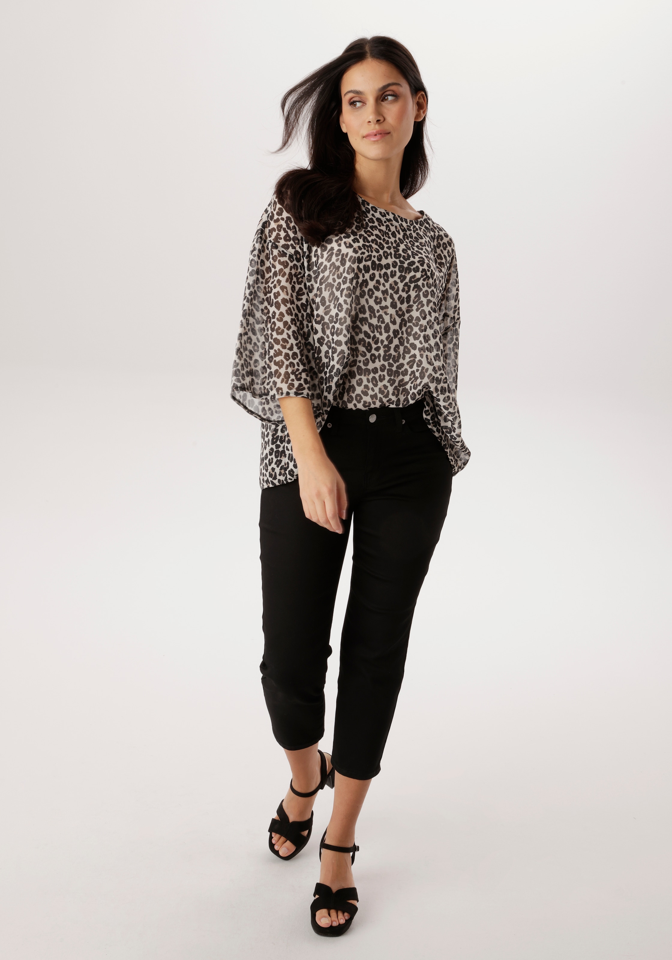 Aniston SELECTED Schlupfbluse im modischen Animal-Print - NEUE KOLLEKTION
