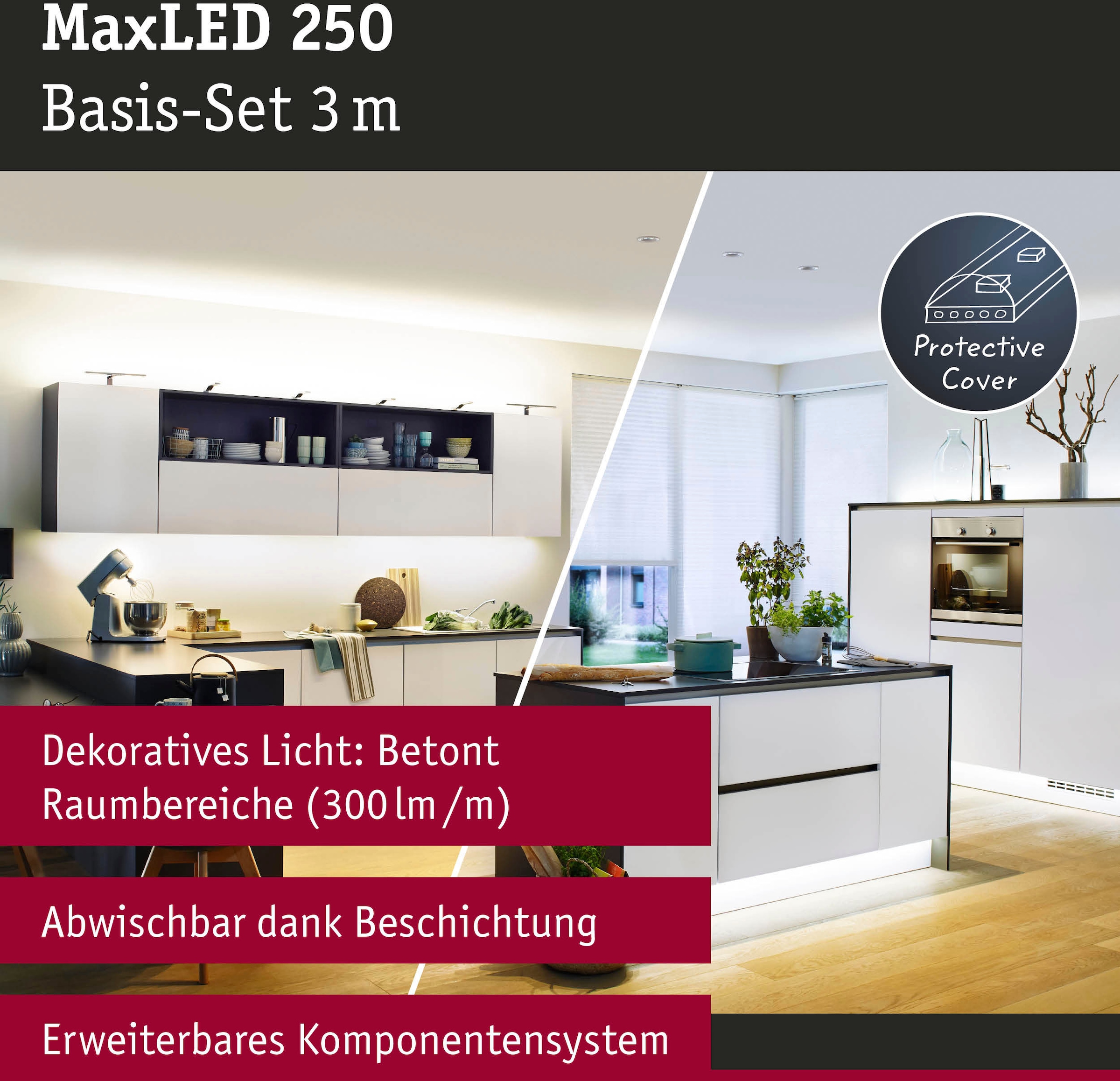 810lm«, 12W 1 IP44 beschichtet St.-flammig, 3m, Zigbee Paulmann 810 250 Basisset White, Smart kaufen | Tunable »MaxLED BAUR LED-Streifen Home