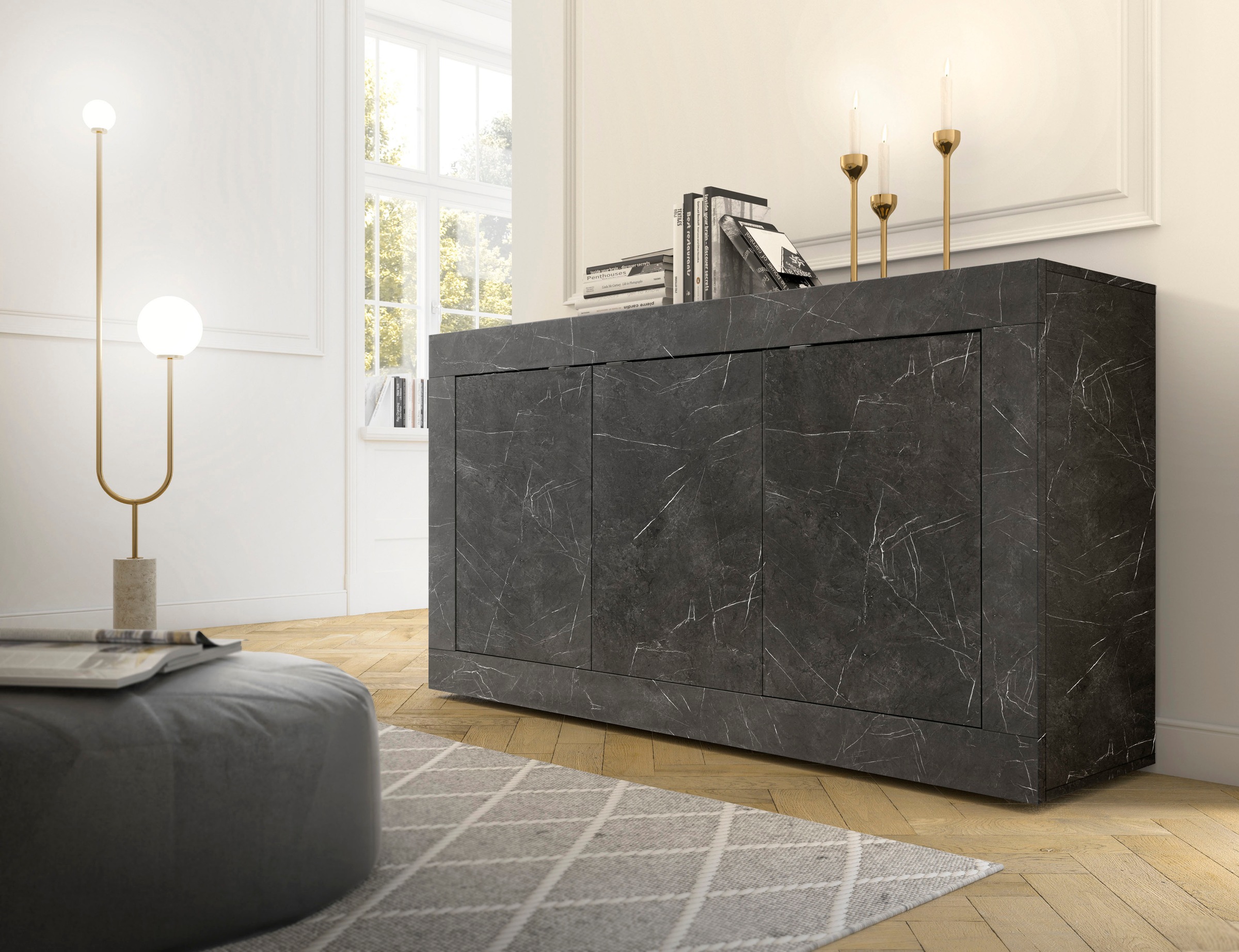 Home affaire Sideboard "Basic Breite 160 cm, Kommode 3 Türen, Anrichte," Me günstig online kaufen