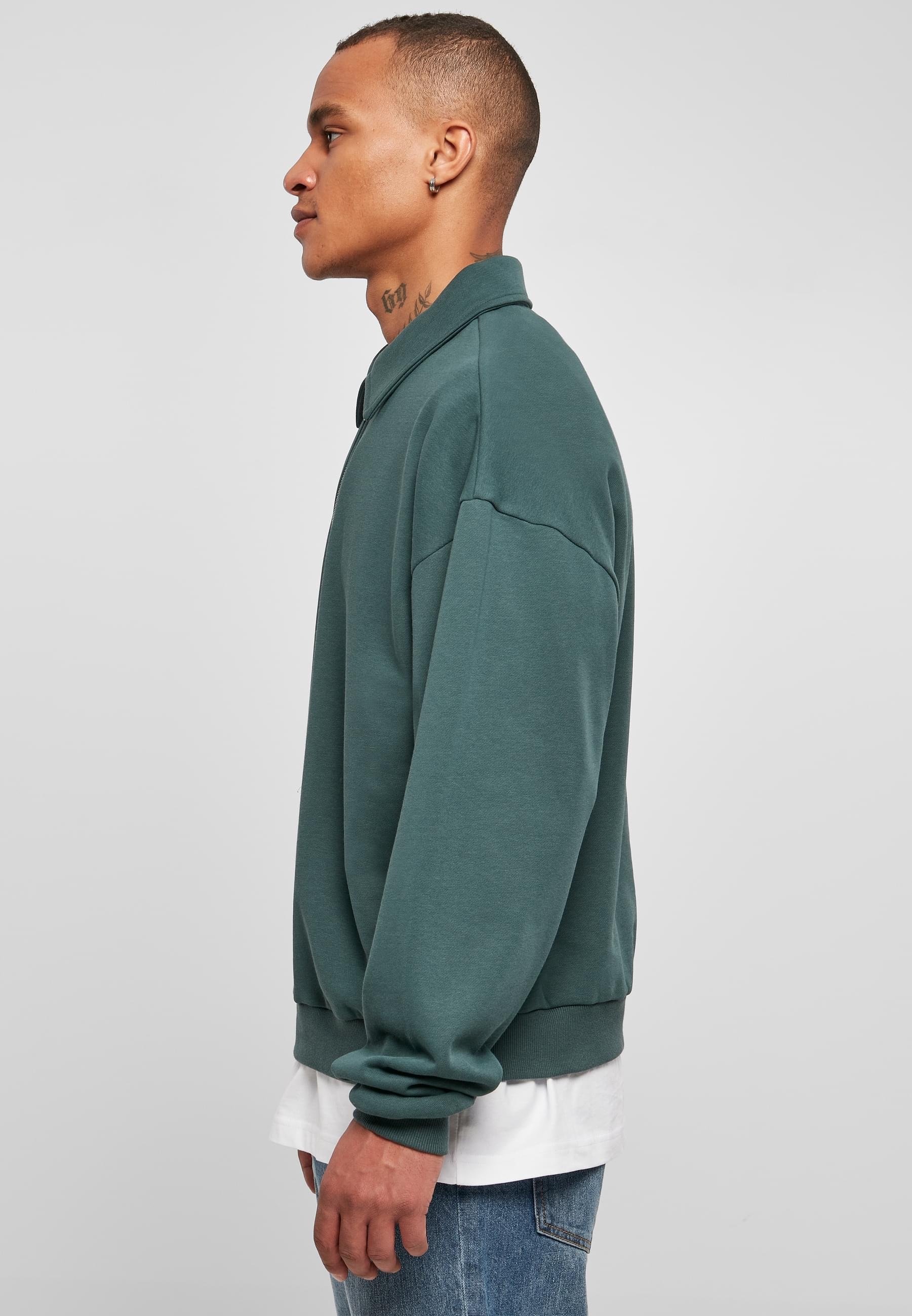 URBAN CLASSICS Rundhalspullover »Urban Classics Herren Shirt Collar Crew«, (1 tlg.)