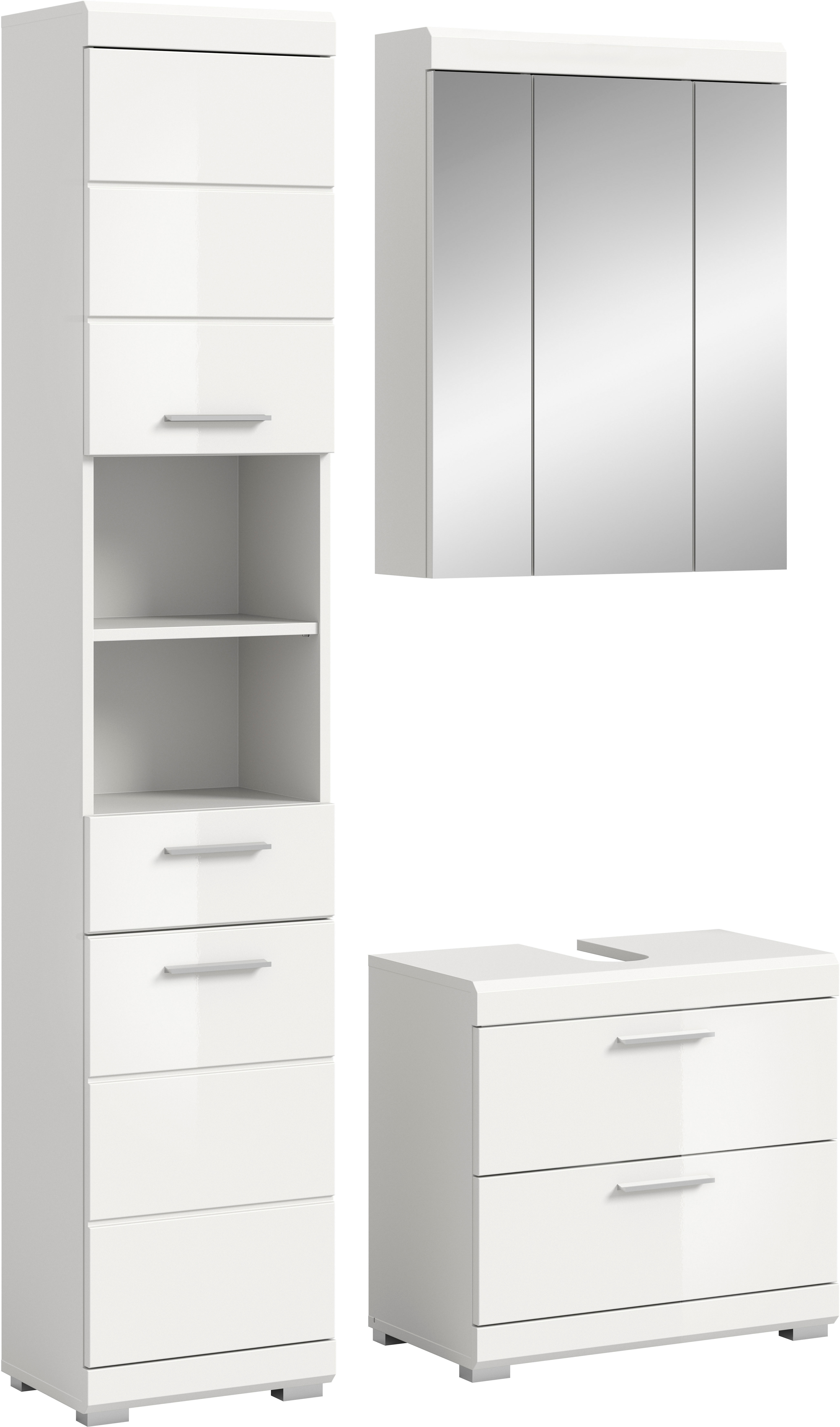 welltime Badmöbel-Set "SIENA, 3 teilig, bestehend aus:" Set, TOPSELLER, 3 Stk. tlg.