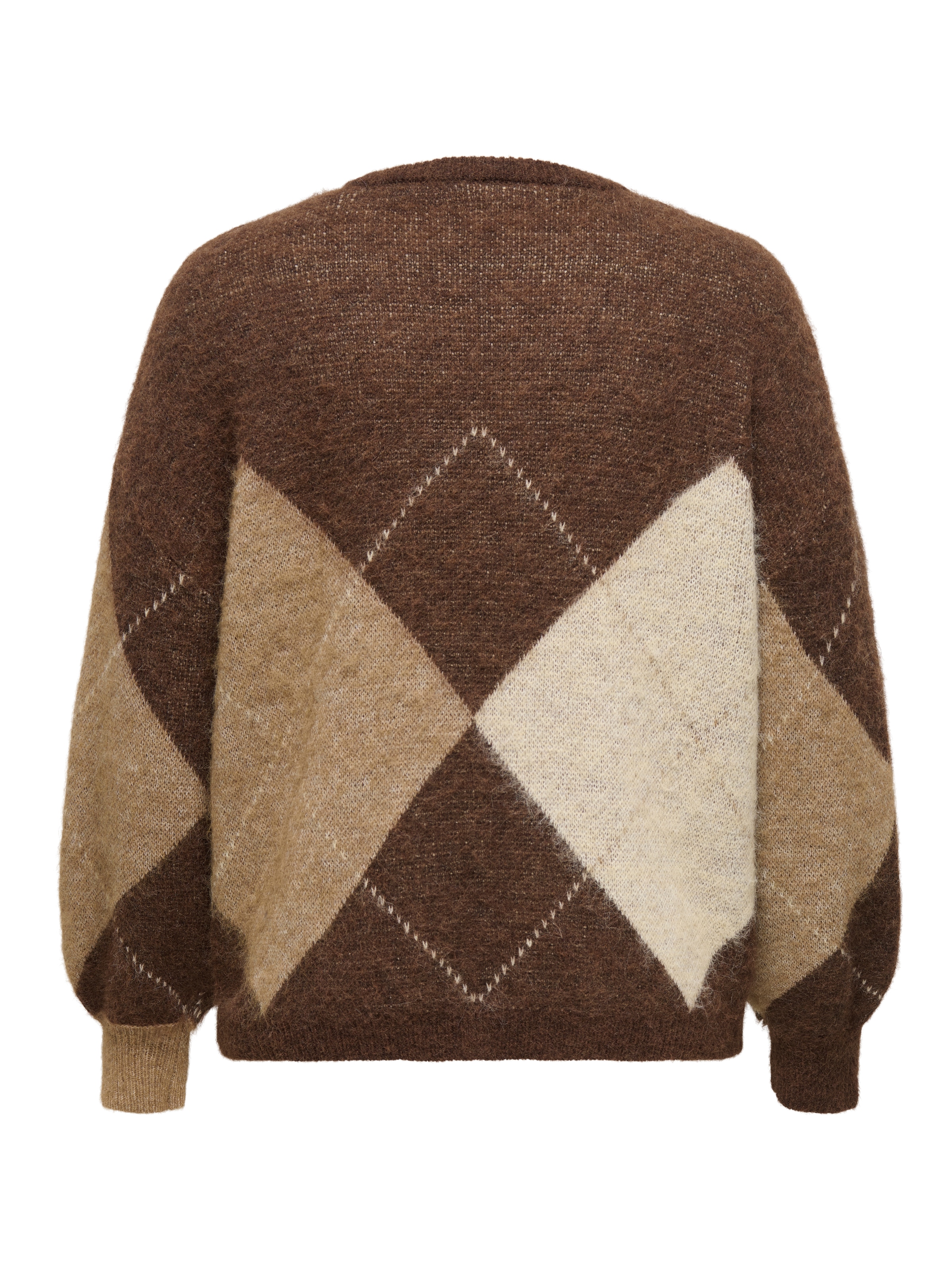 ONLY CARMAKOMA Strickpullover »CARNOEME JQ LS O-NECK KNT NOOS« Materialmix, regular fit