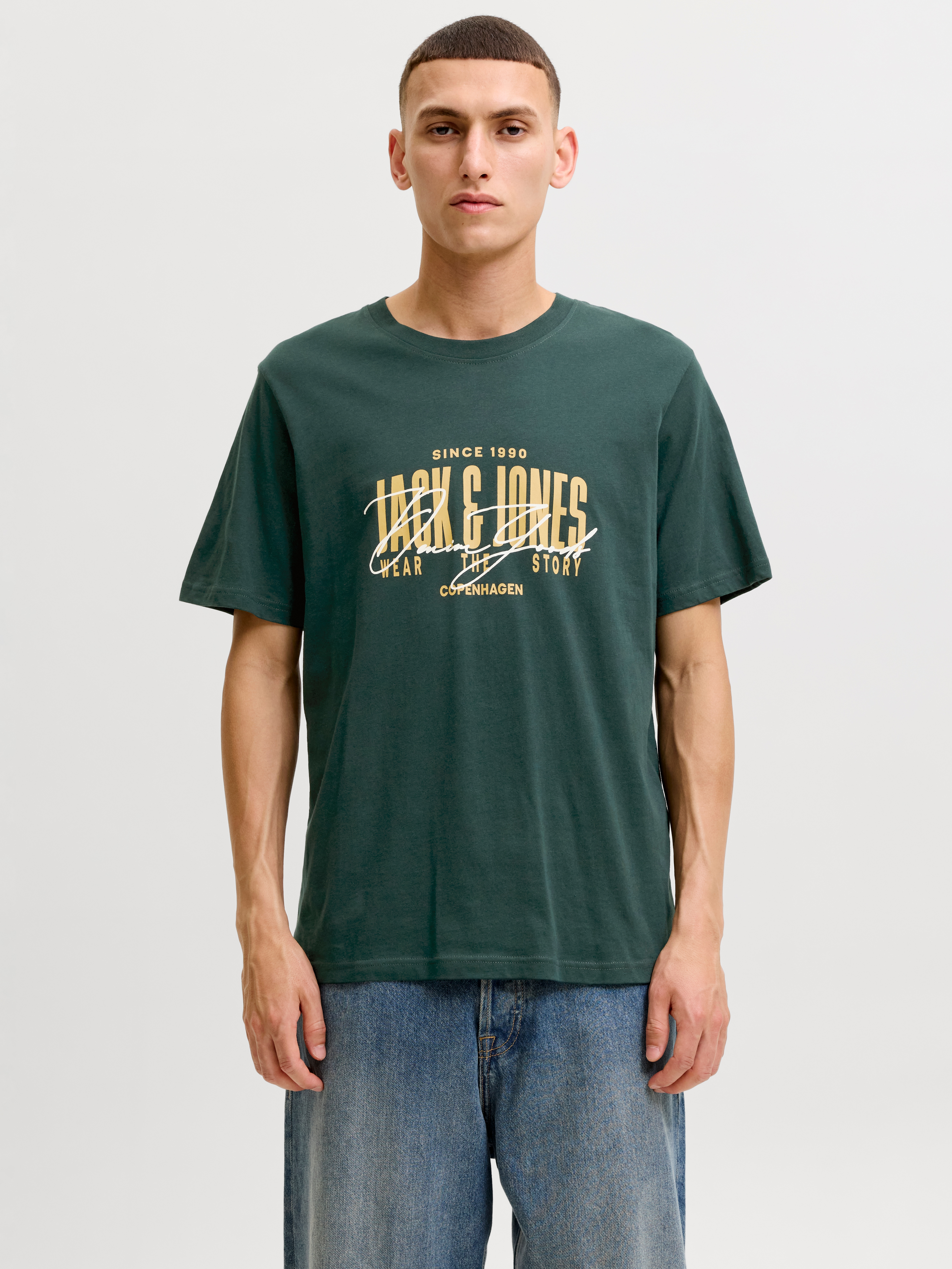 Jack & Jones T-Shirt "Jjaero Tee Ss Crew Neck" Baumwolle, Regular Fit