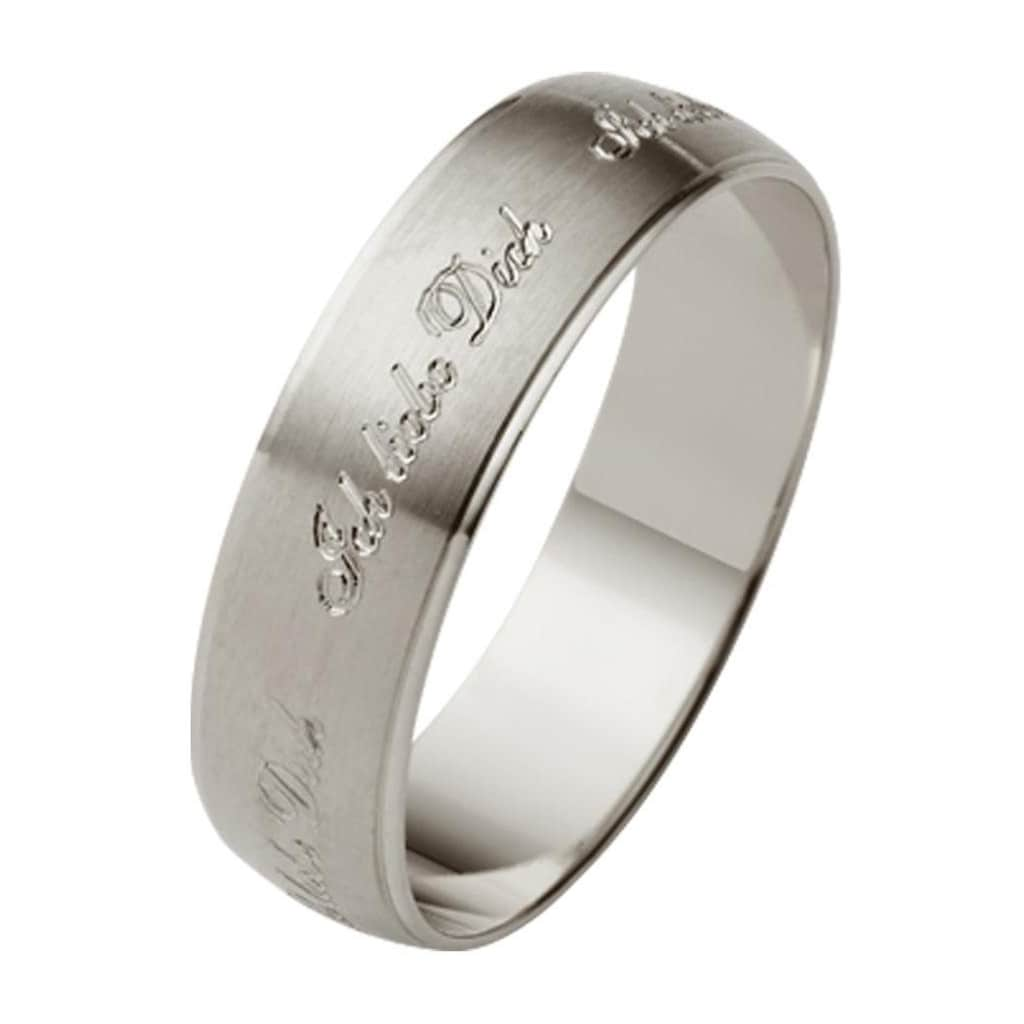 Firetti Trauring »Schmuck Geschenk Hochzeit Ehering Trauring "Ich liebe Dich"«, Made in Germany, wahlweise mit oder ohne Brillant