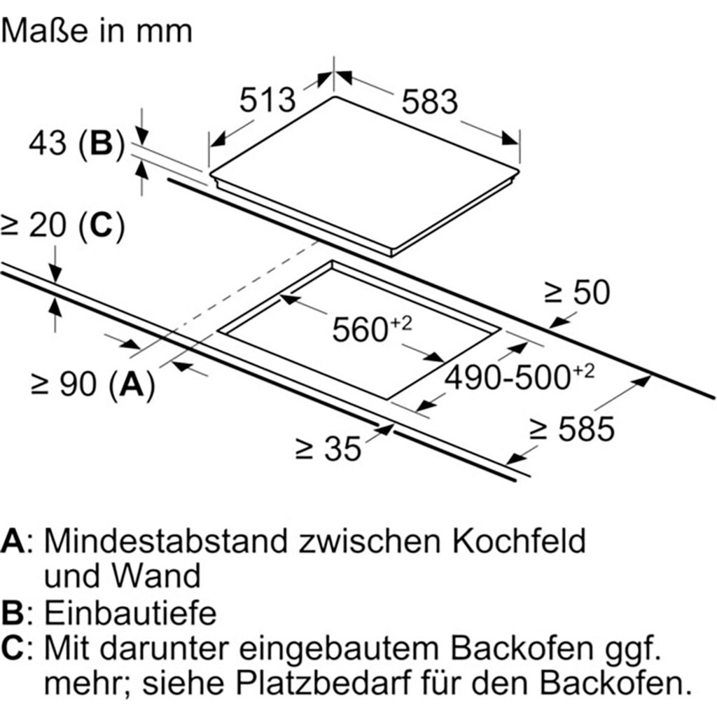 NEFF Elektro-Herd-Set »EDX4B«, N 30, EDX4B, mit Teleskopauszug nachrüstbar, EasyClean