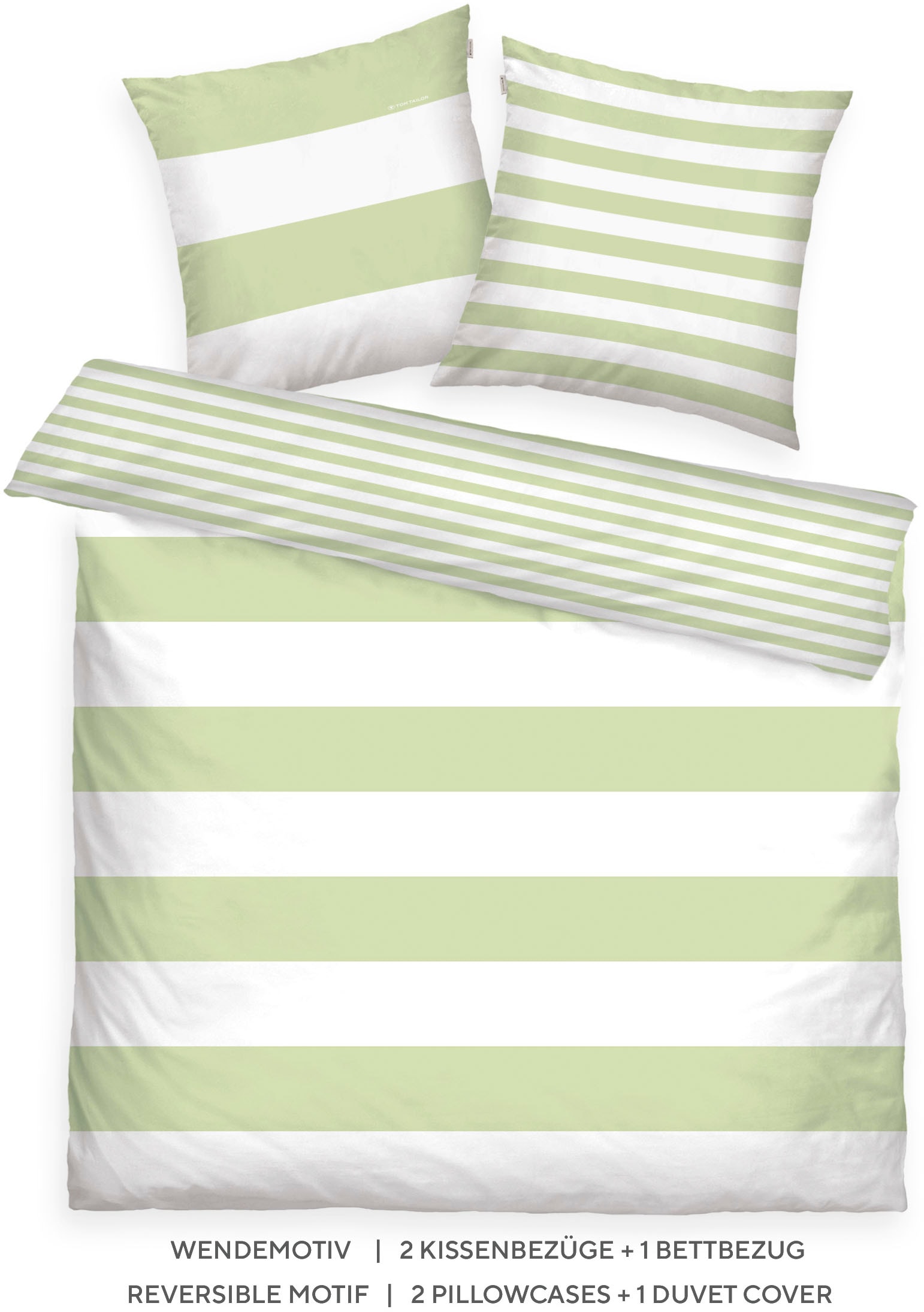 TOM TAILOR HOME Wendebettwäsche »SIENA in Gr. 135x200cm, 155x220cm oder 200x220cm«, gestreifte Bettwäsche aus Baumwolle, Bettwäsche mit Wendeoptik