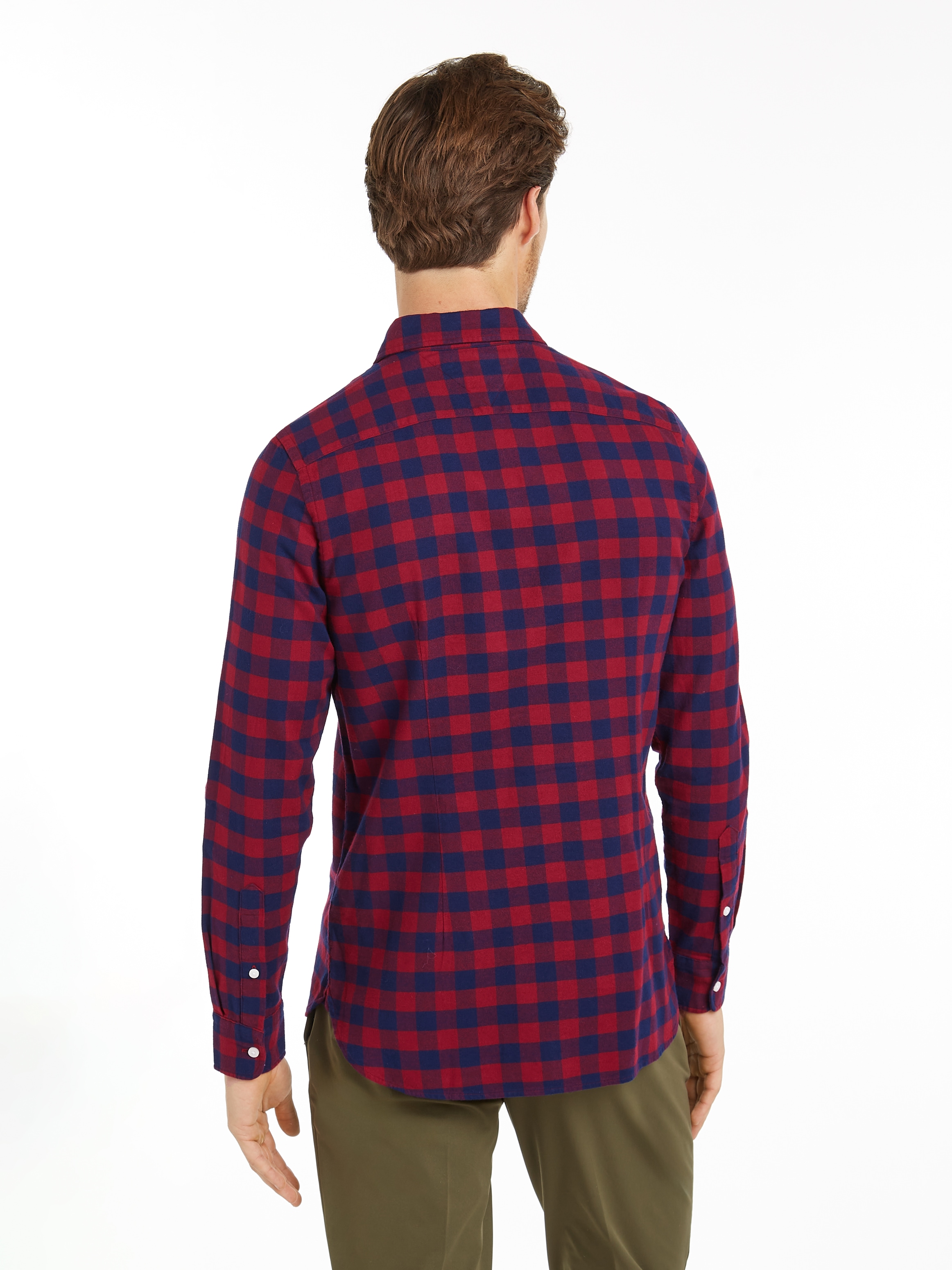 Tommy Hilfiger Langarmhemd "BRUSHED GINGHAM SF SHIRT", modisch kariert günstig online kaufen