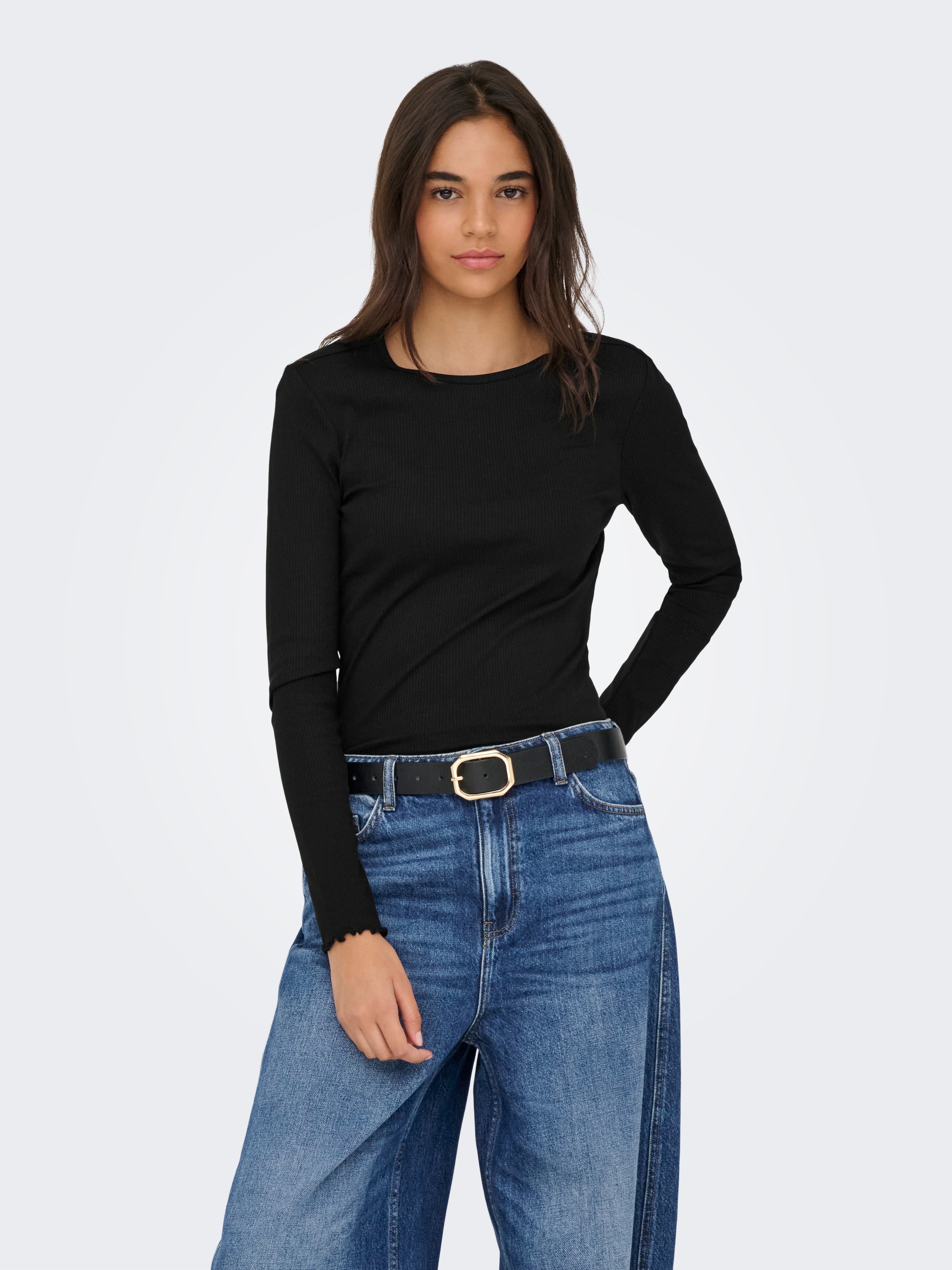 ONLY Langarmshirt "ONLINA L/S O-NECK TOP JRS" günstig online kaufen