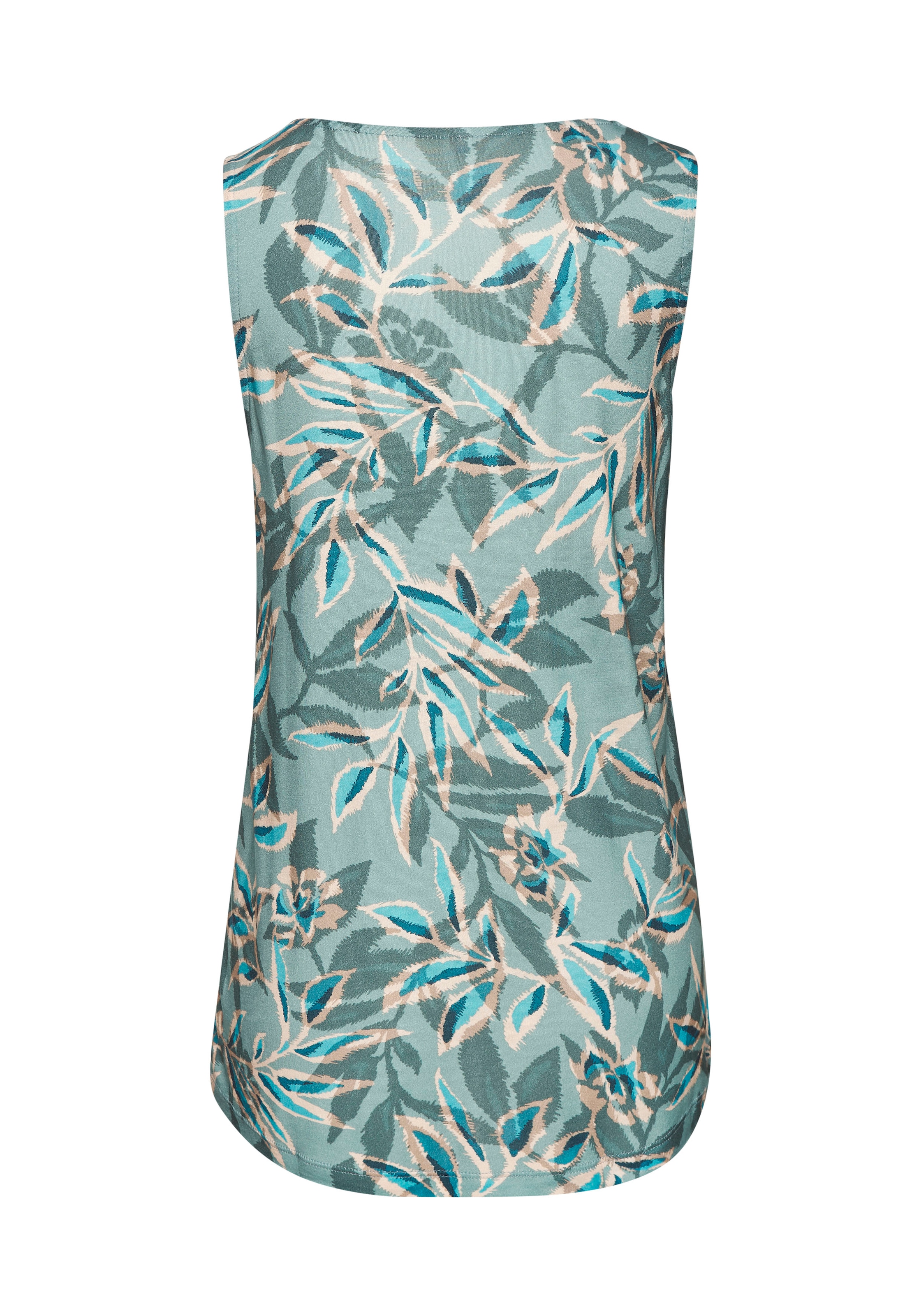 Vivance Tanktop, mit Alloverdruck, sommerliches Jerseytop mit V-Ausschnitt