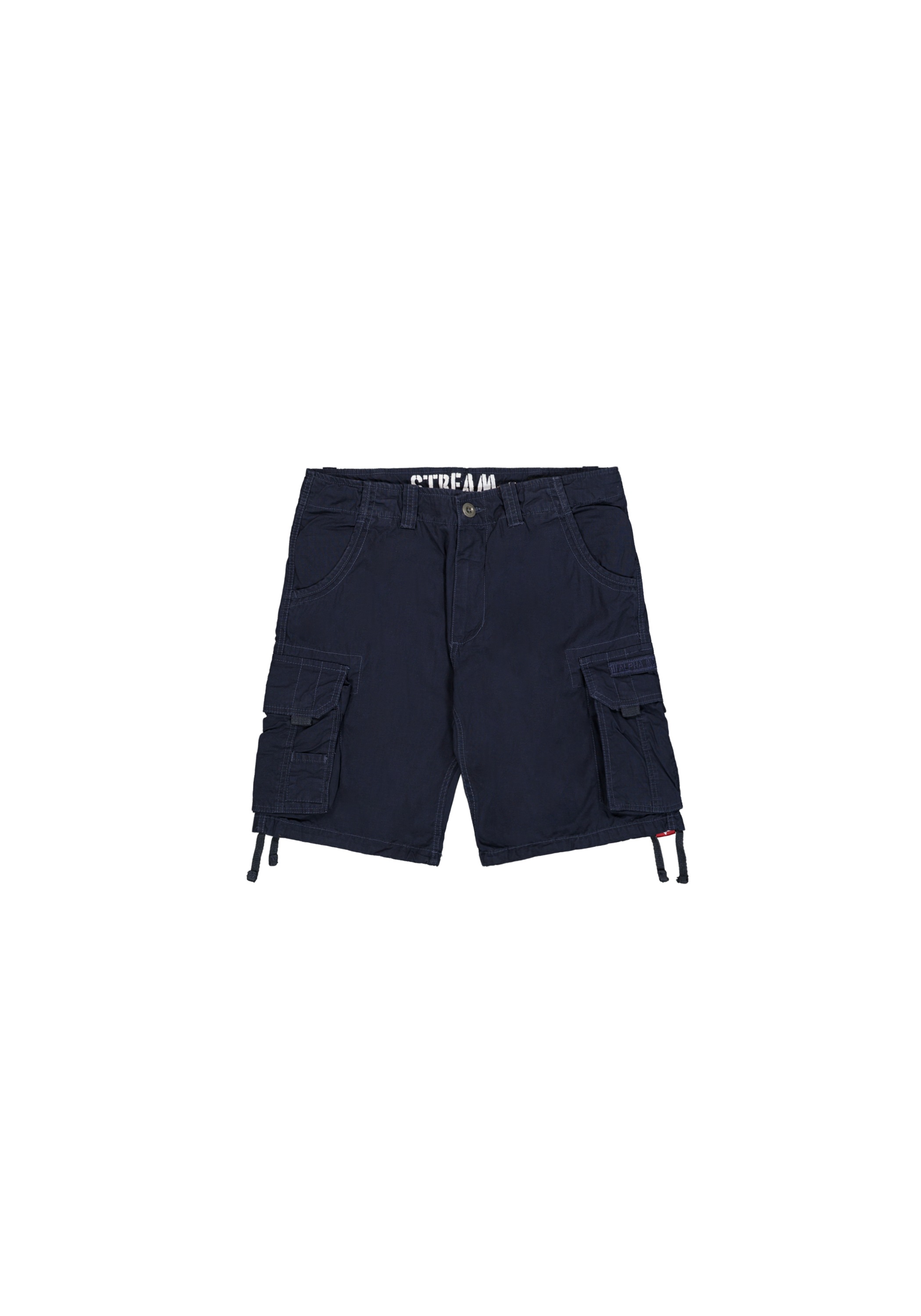 Shorts ALPHA INDUSTRIES "Stream Short", Herren, Gr. 34, Normalgrößen, blau (rep.blau), Obermaterial: 100% Baumwolle, Hosen Shorts