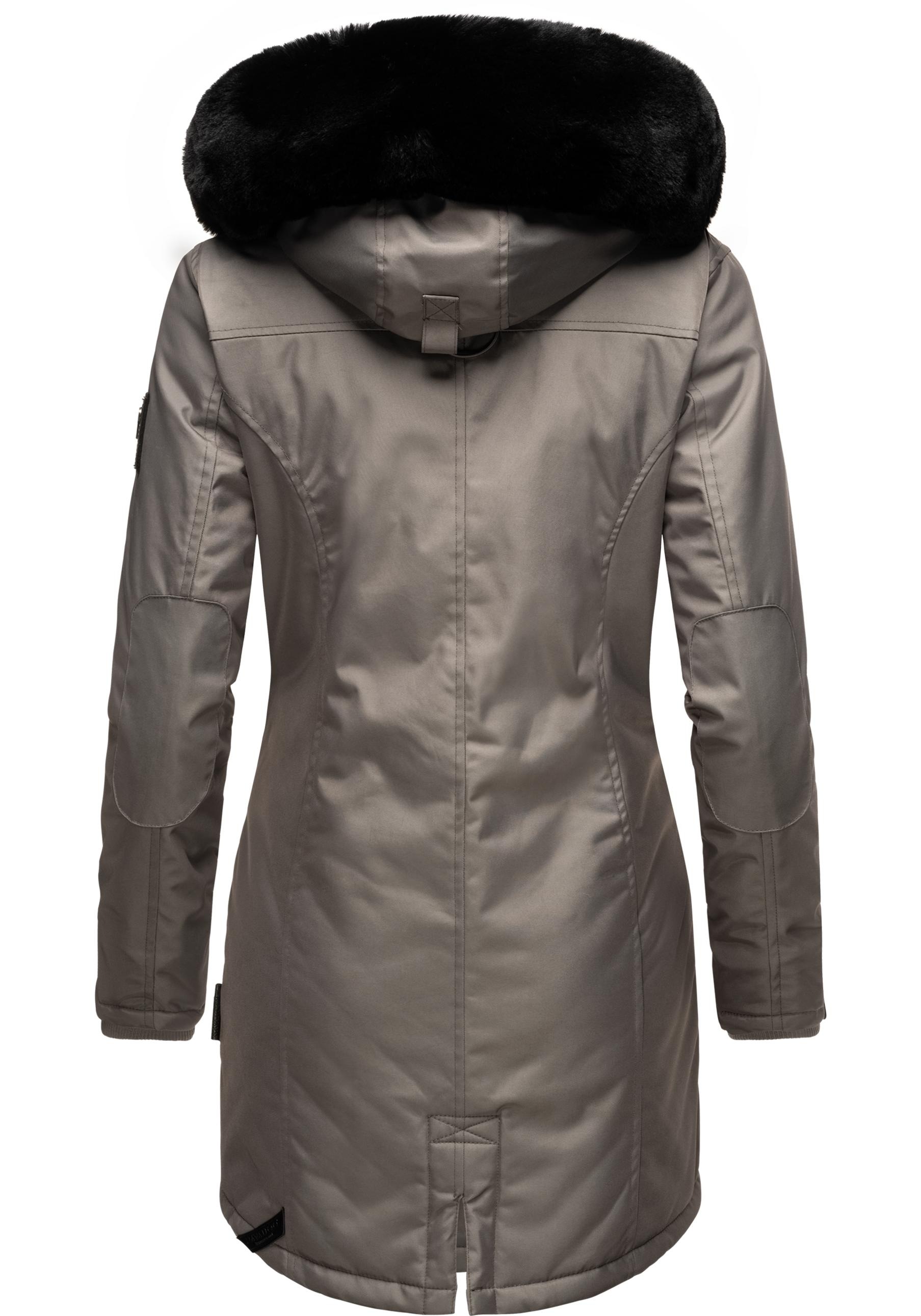Navahoo Wintermantel »Tiniis«, Parka mit abnehmbarer Kapuze und extra Einkaufstasche