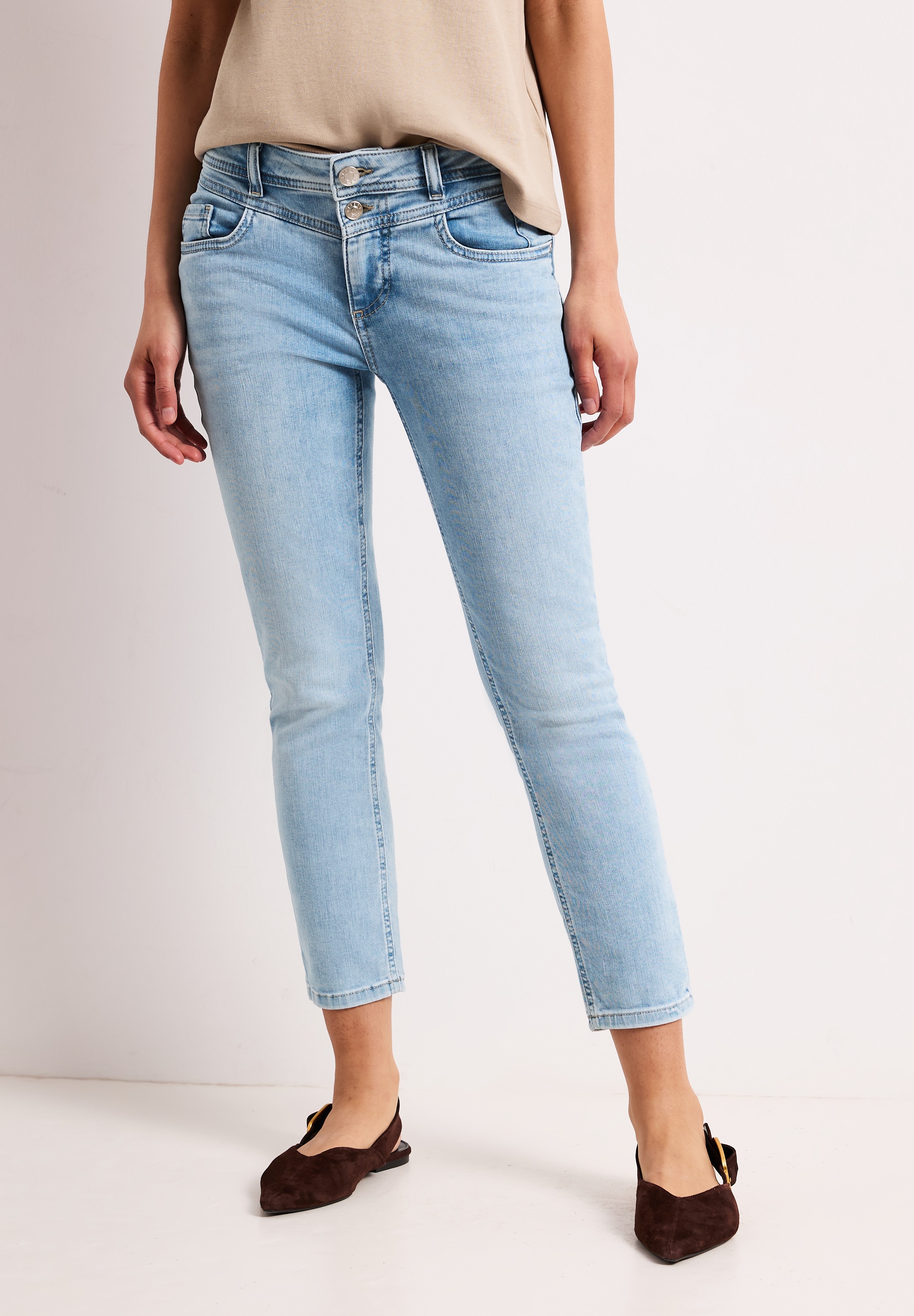 STREET ONE Slim-fit-Jeans Middle Waist