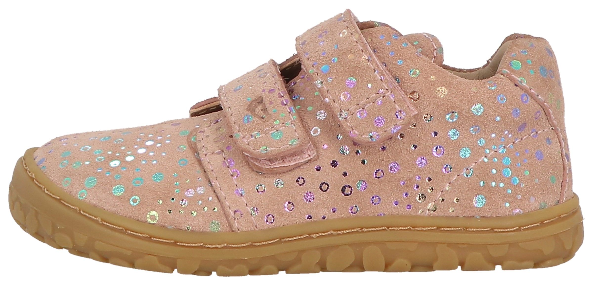 Lurchi Barfußschuh »Noah Barefoot«, Klettschuh, farbiger Glitzerdruck, Größenschablone zum Download