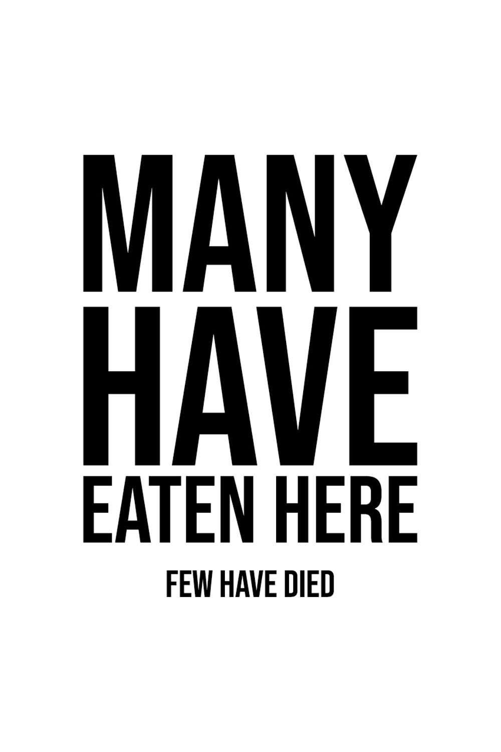 queence Wanddekoobjekt »Many have eaten here ....