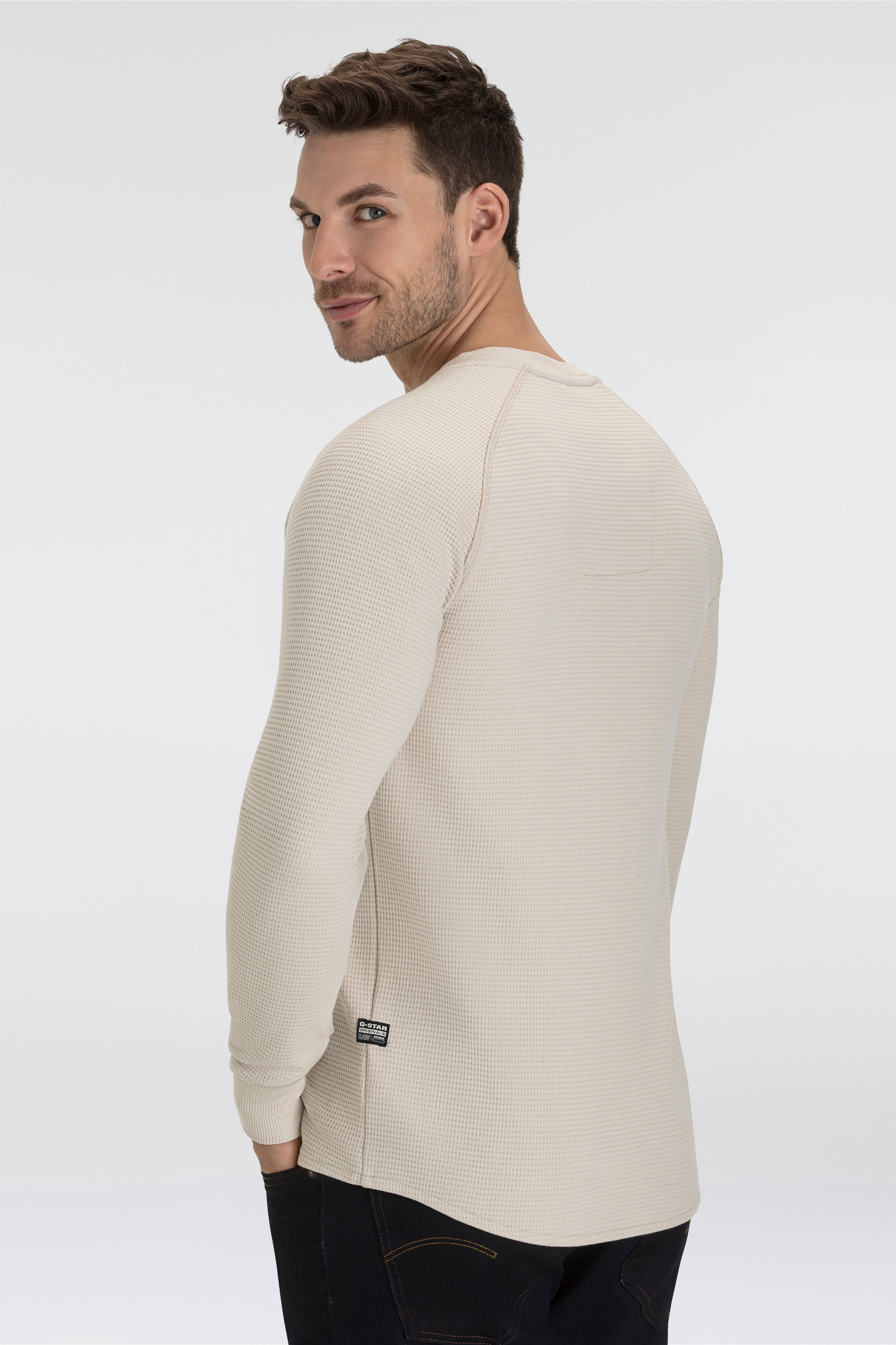 G-STAR Sweater »Jirgi«, mit Label-Detail auf der Brust