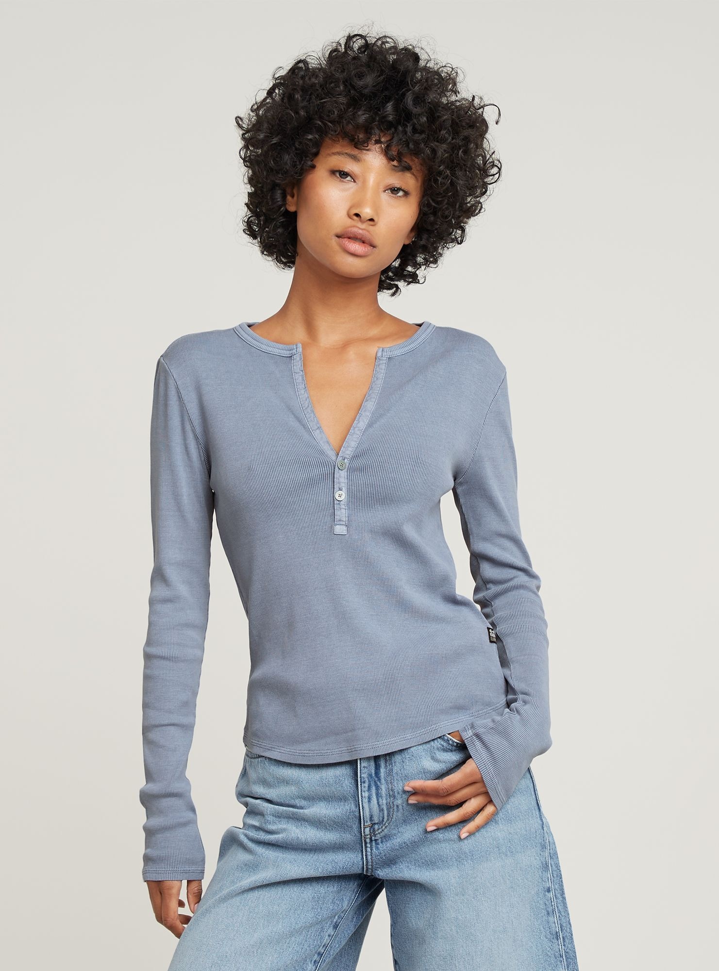 G-STAR T-Shirt "Deep V-Neck Slim Top" günstig online kaufen