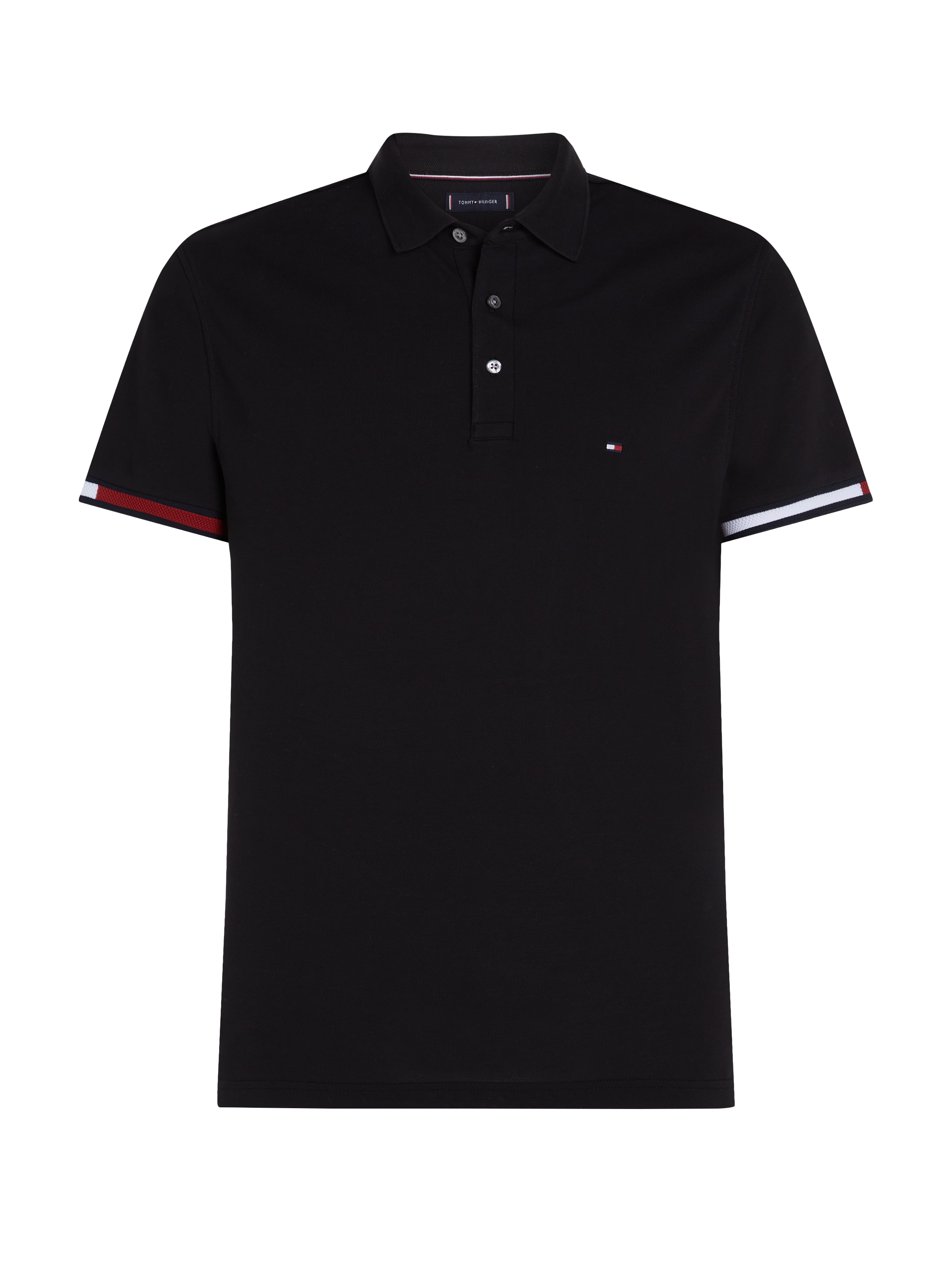 Tommy Hilfiger Poloshirt »FLAG CUFF SLIM POLO«, mit Kontrast-Details