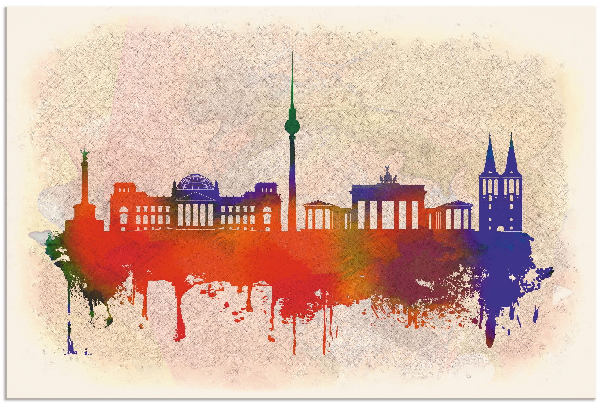 Artland Paveikslas »Berlin Deutschland Skyline...