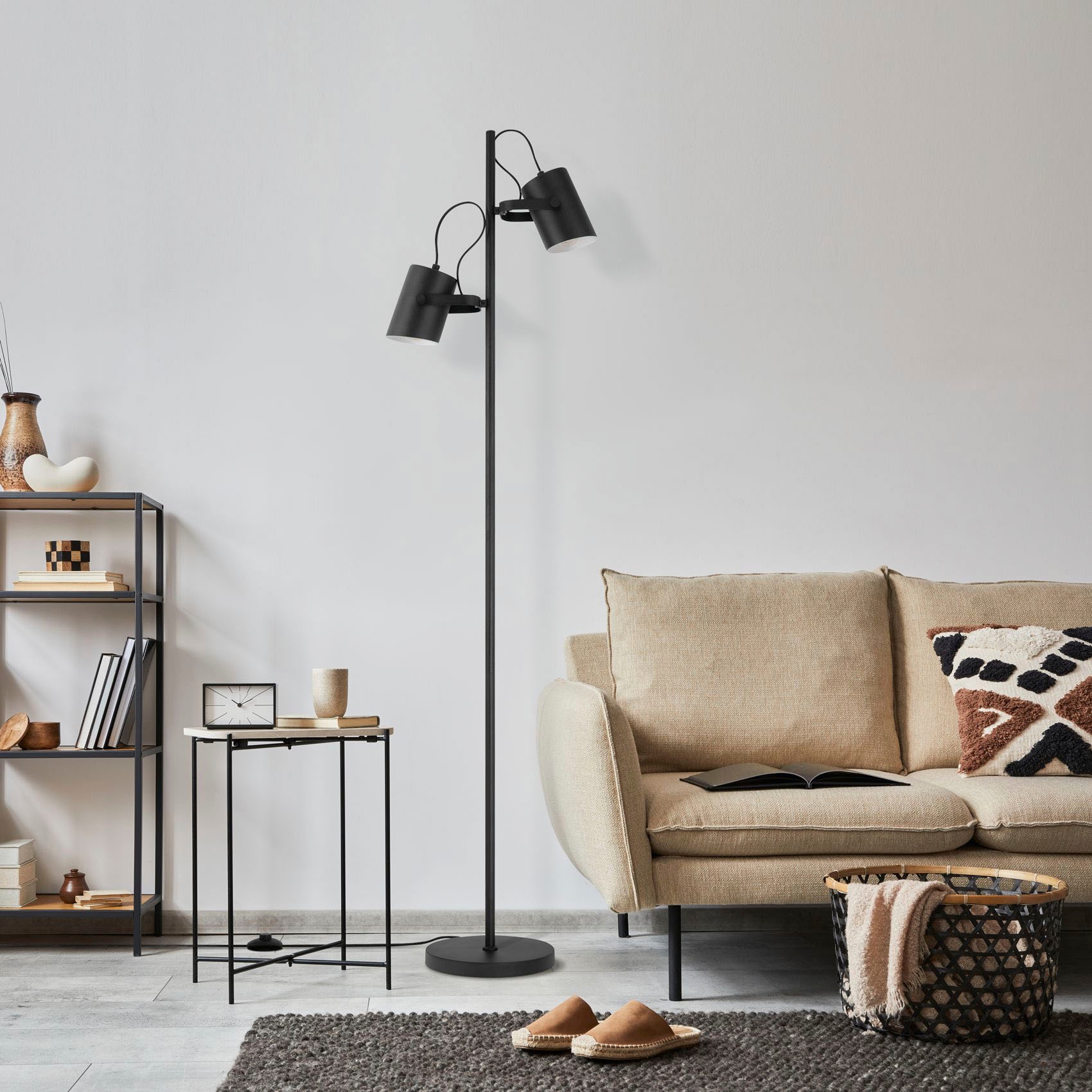 Paco Home Stehlampe »KARL« E27 mit kompatiblen Dimmer und Leuchtmittel