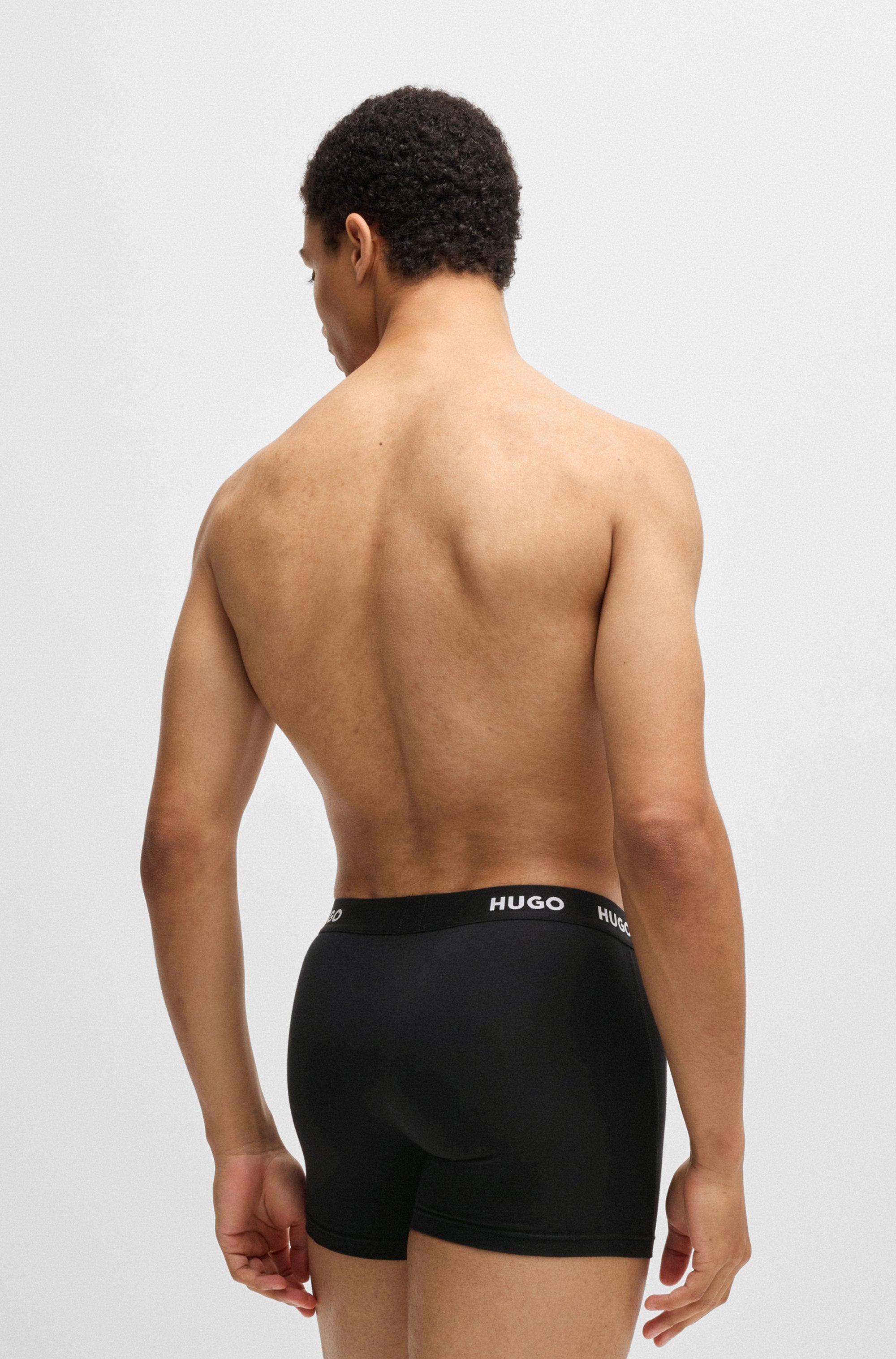 HUGO Underwear Boxer »BOXERBR TRIPLET PACK«, (3 St.), mit HUGO Logo-Elastikbund