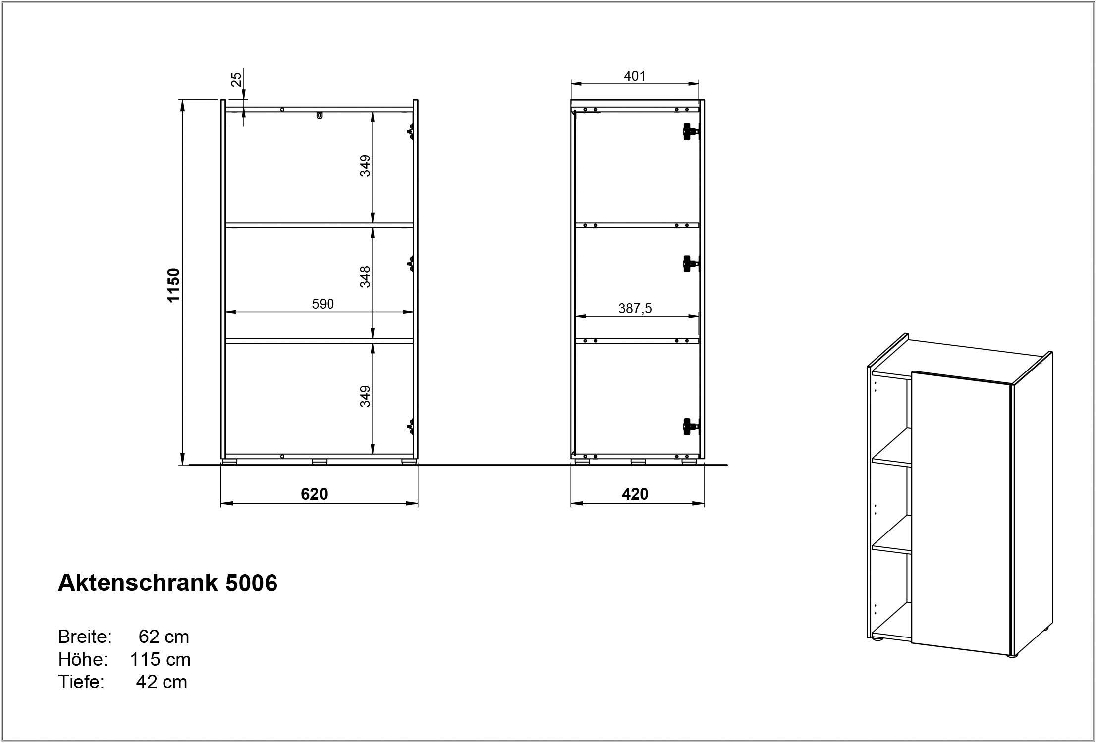 andas Büromöbel-Set »Njavve bestehend aus Wangenschreibtisch«, (2 tlg.), und Aktenschrank (Höhe 115 cm), Made in Germany
