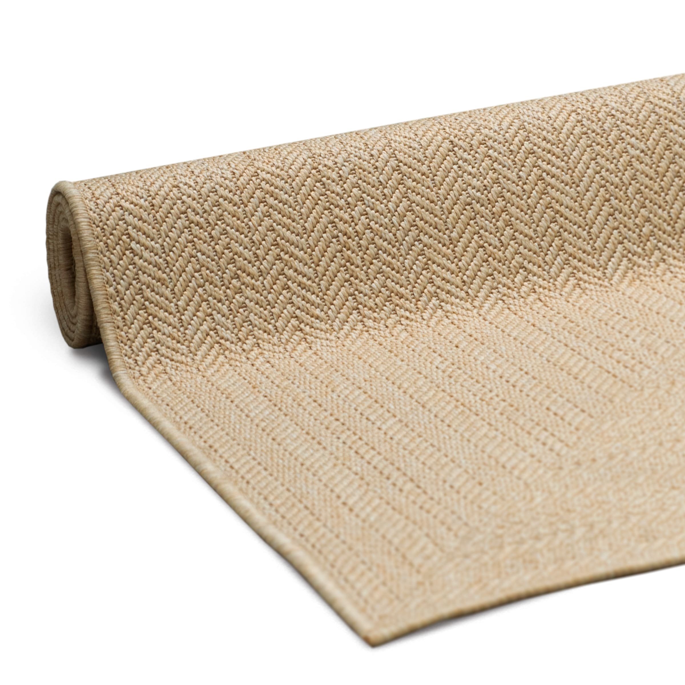 OTTO home Teppich »Aliv, Fischgräten-Design auch für Balkon und Terrasse«, rechteckig, 3 mm Höhe, In- und Outdoor geeignet, Wetterfest & UV-beständig