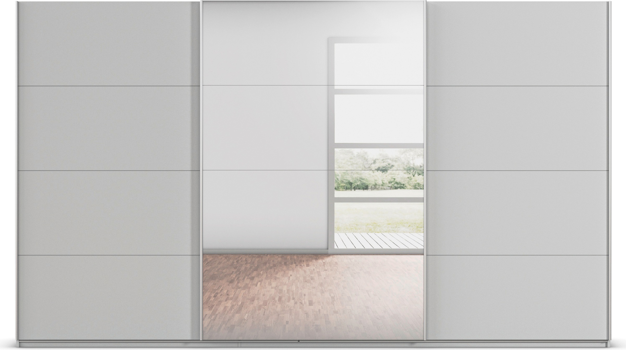 rauch Schwebetürenschrank »Kleiderschrank Schrank Garderobe AGORDO«, Top Innenausstattung, in 4 Breiten und 2 Höhen MADE IN GERMANY