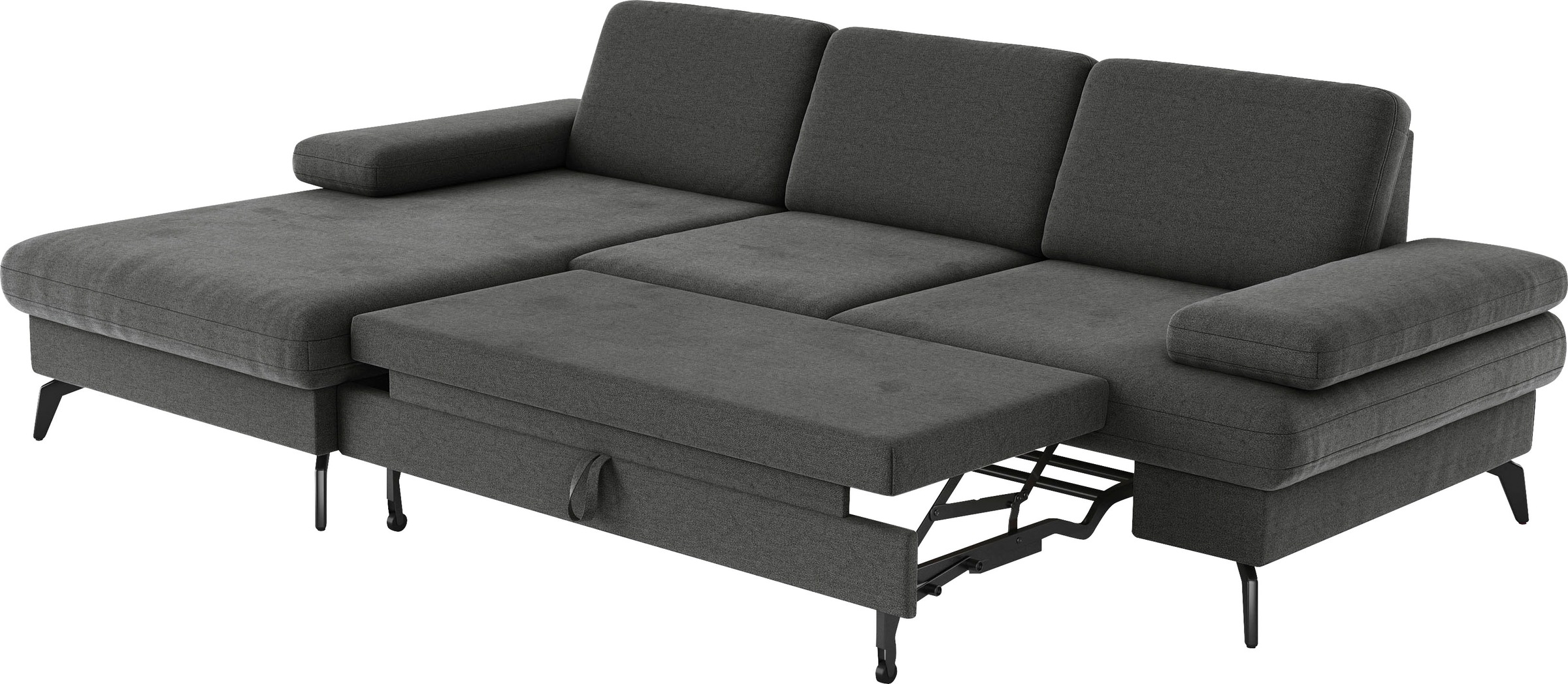 sit&more Ecksofa »Morris L-Form, inkl. Sitztiefenverstellung«, wahlweise mit Armteilverstellung, Bettfunktion & Bettkasten