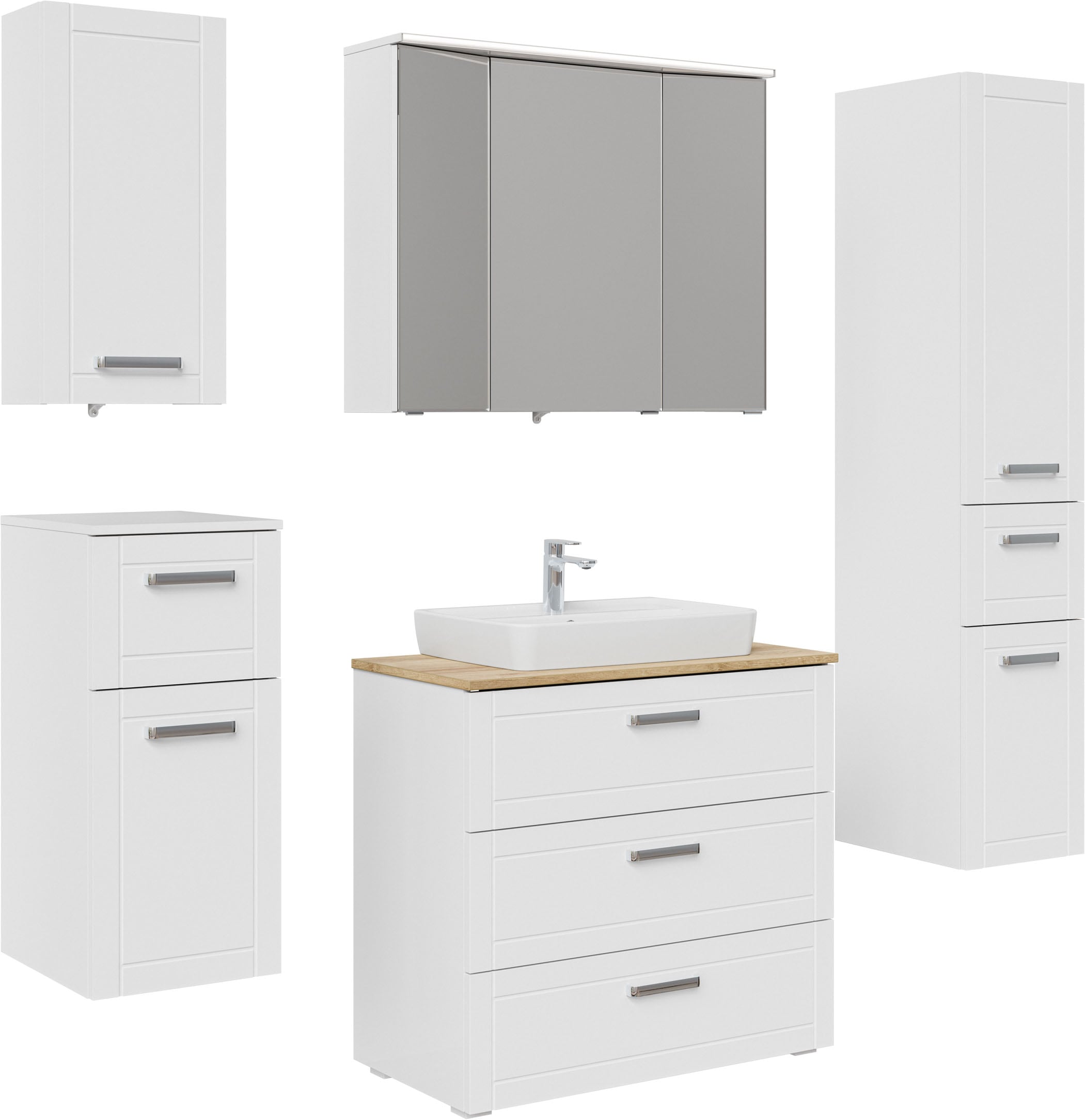 Saphir Badmöbel-Set "Serie 3007,7-teilig, mit Türdämpfern" 7 Stk. tlg.