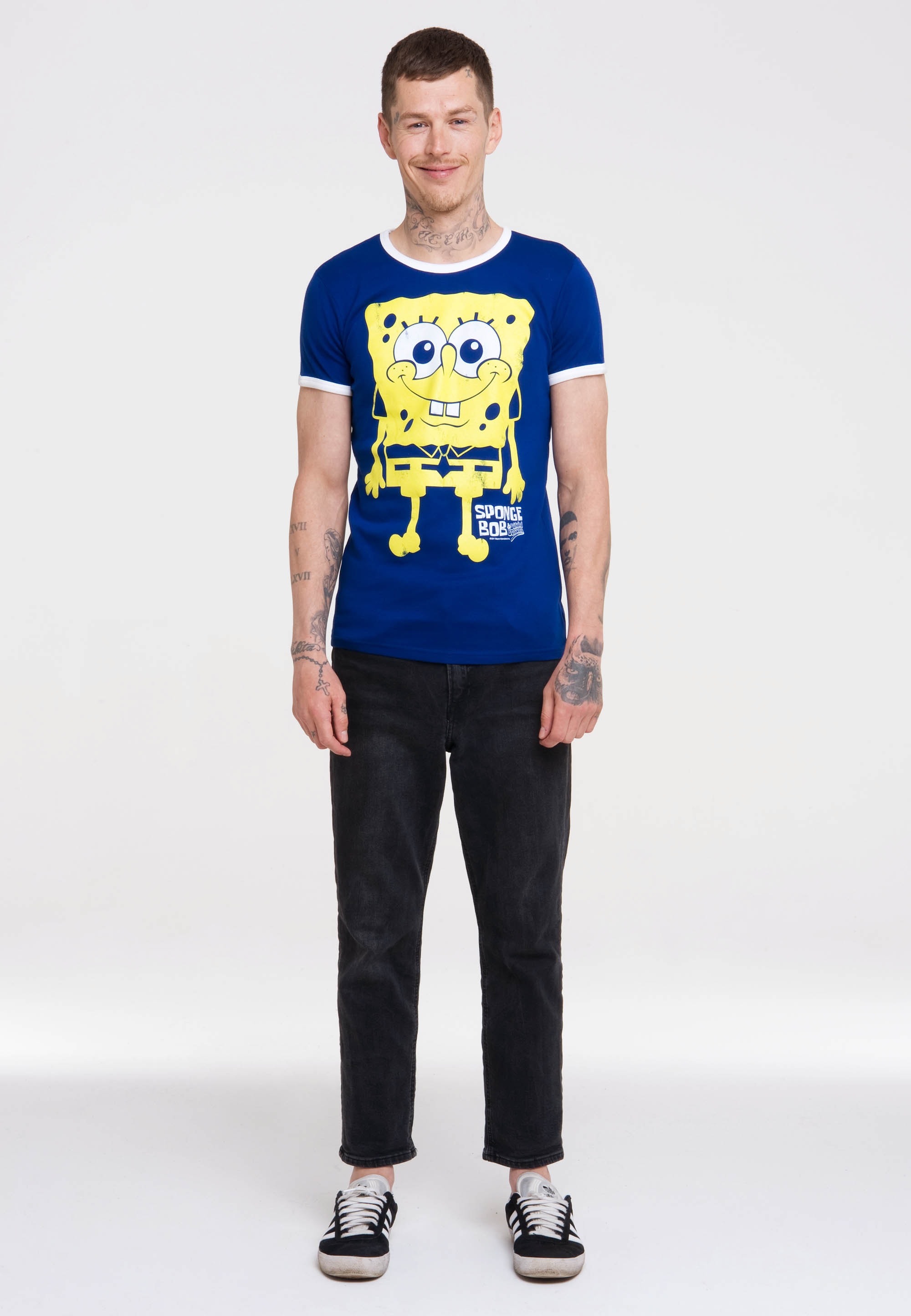 LOGOSHIRT T-Shirt »Spongebob«, mit Spongebob Schwammkopf-Print