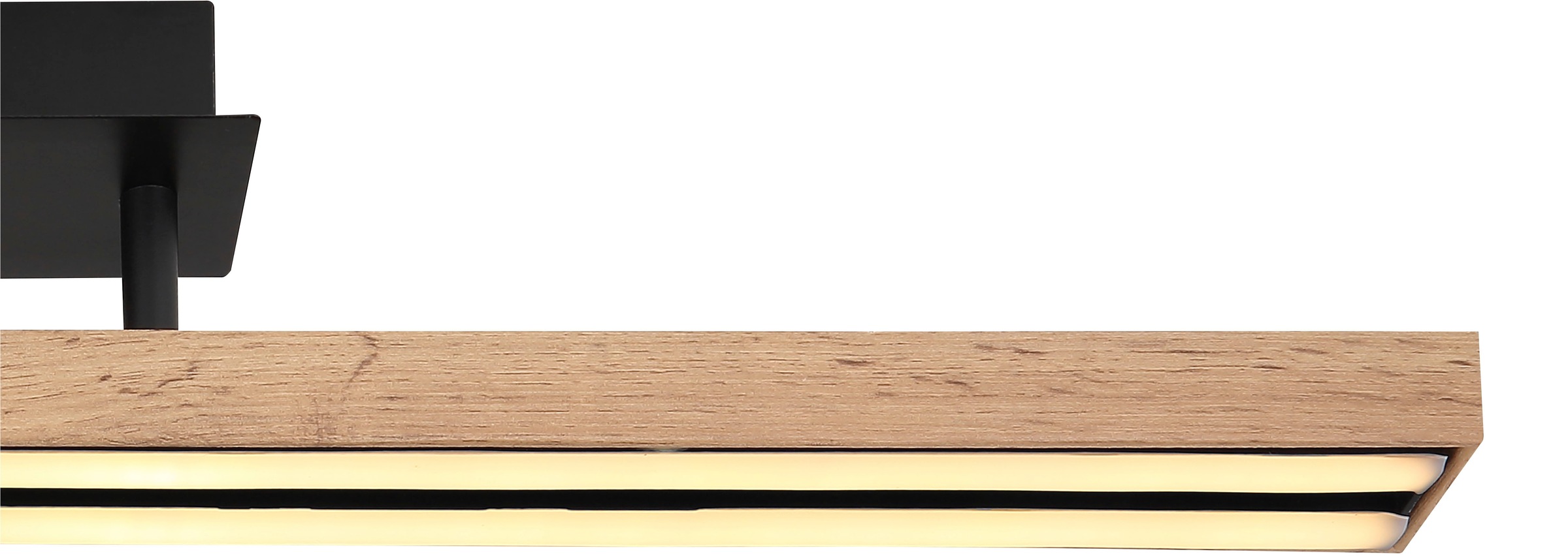 GLOBO LIGHTING Deckenleuchte »DORO« LED-Modul 1 Stk. Warmweiß LED Deckenleuchte Wohn- & Esszimmer Holzoptik