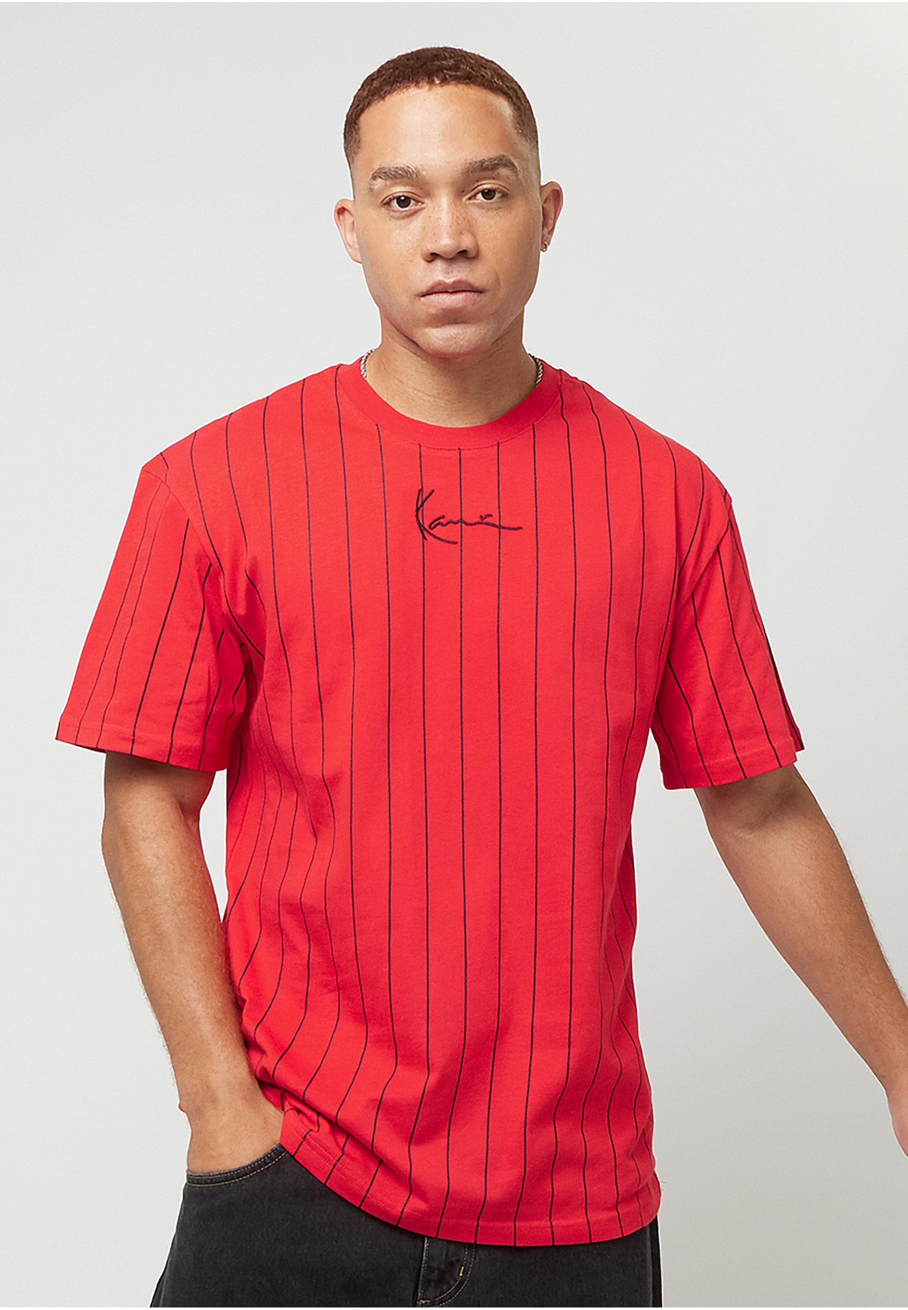 Karl Kani T-Shirt "Karl Kani Small Signature Essential Pinstripe Tee" 1 Stk günstig online kaufen