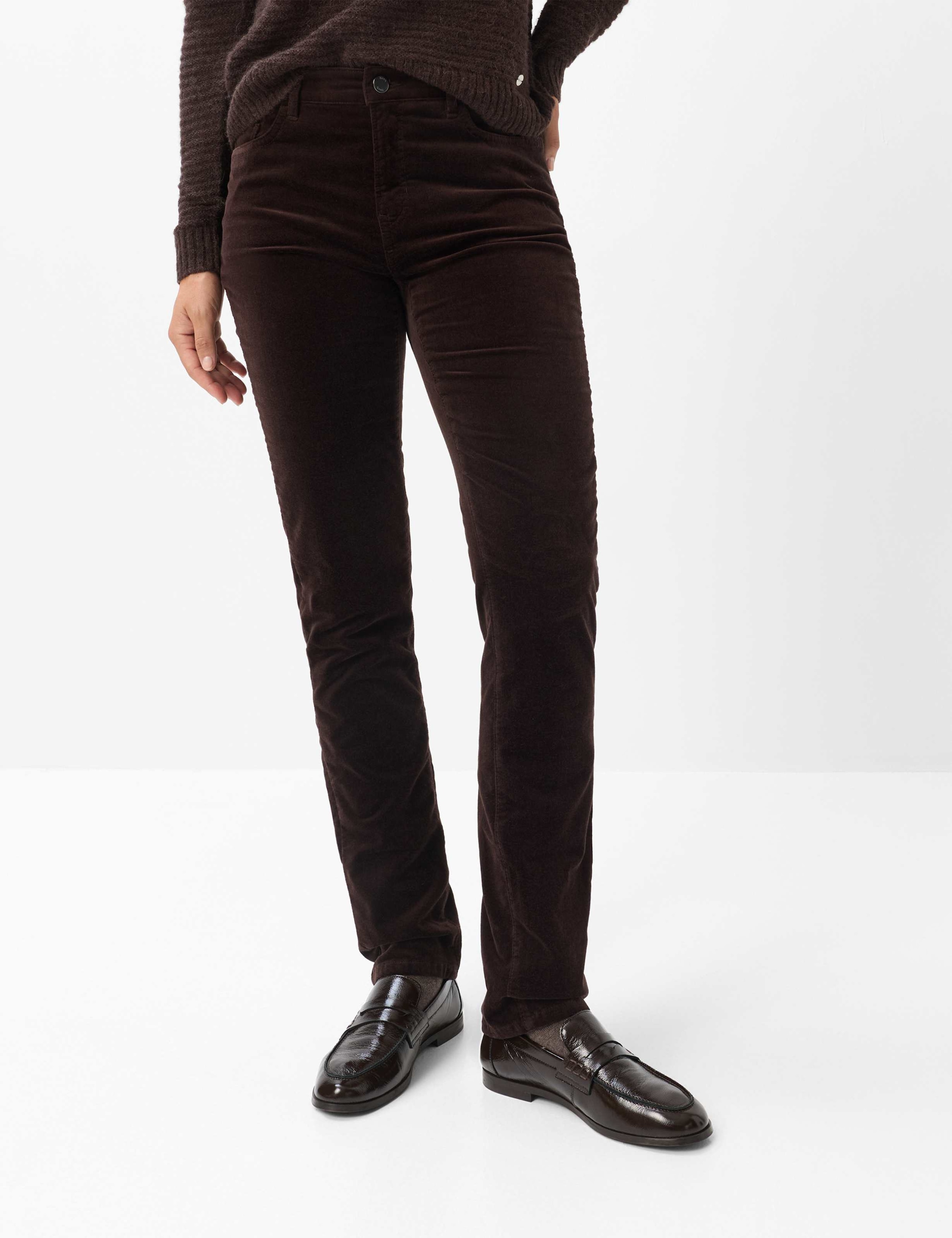 Brax 5-Pocket-Hose "Style MARY" Samt: Five-Pocket Hose im Regular Fit