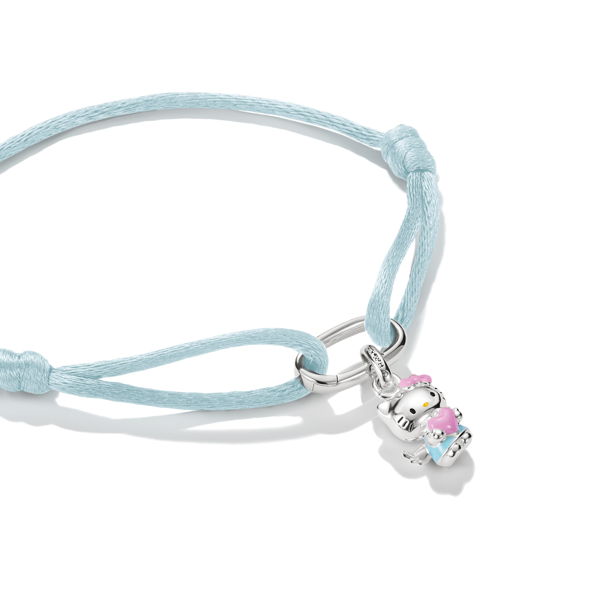 THOMAS SABO Armband »THOMAS SABO ♡ Hello Kitty Textilarmband Engel-Design« Emaille