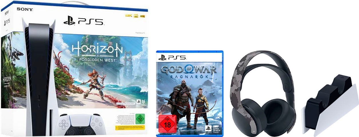 Ragnarök PlayStation War + 5 God | (Download Code) Horizon: West Forbidden inkl. Konsolen-Set, of BAUR