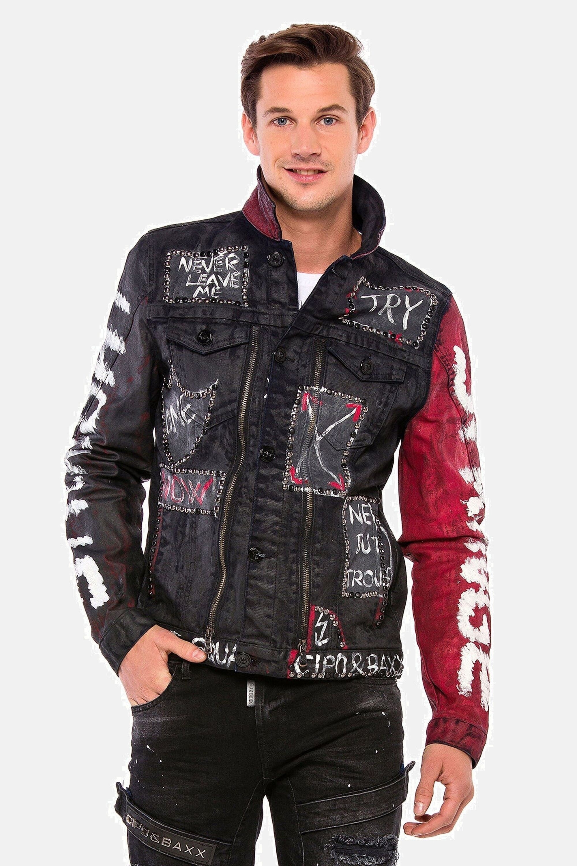 Cipo & Baxx Jeansjacke »Jacke«, ohne Kapuze, mit Knopfleiste, CJ248