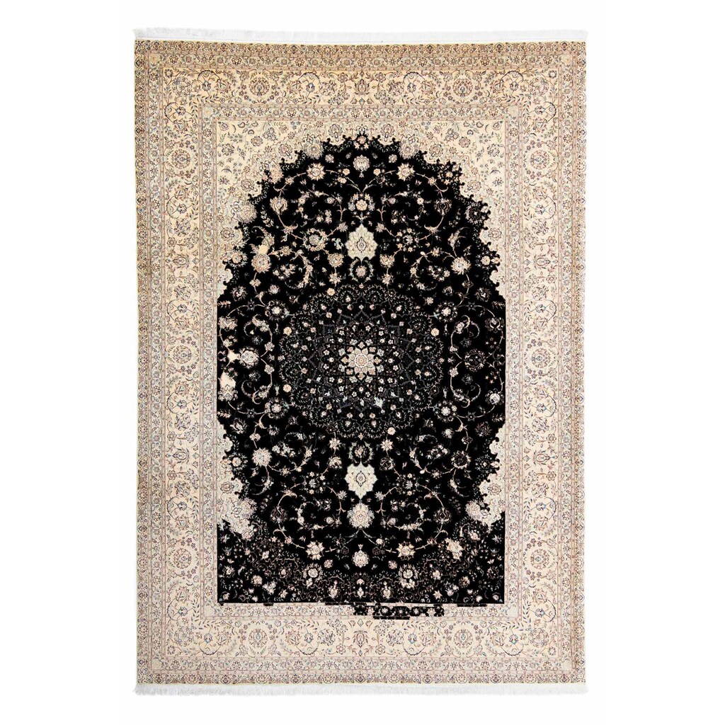 morgenland Orientteppich »Perser - Nain - Premium - 361 x 250 cm - beige«, rechteckig, Wohnzimmer, Handgeknüpft, Einzelstück mit Zertifikat