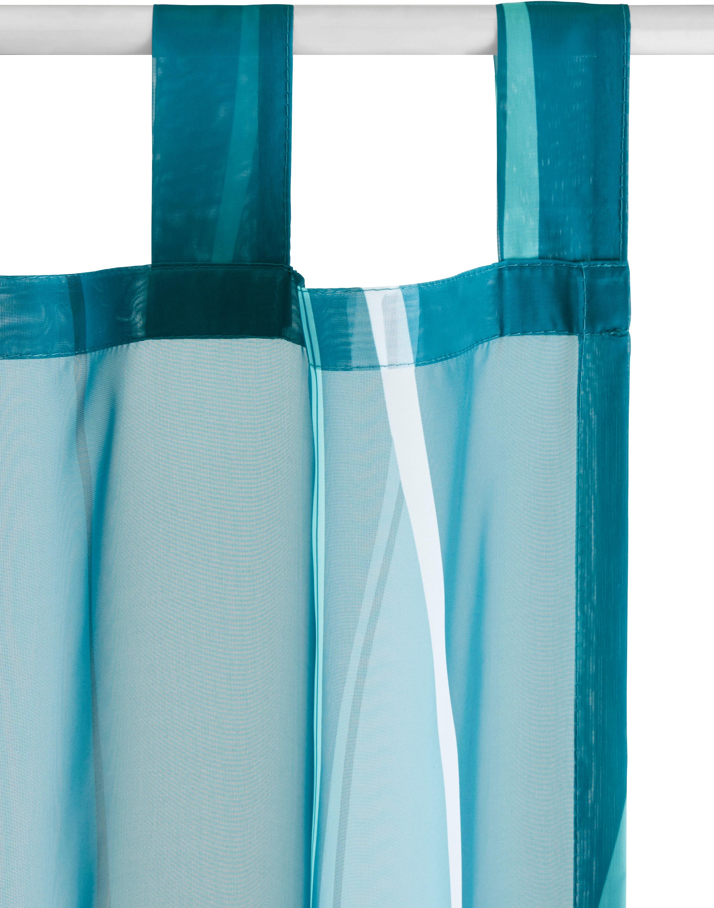 my home | BAUR 2er-Set, Gardine (2 Polyester, Voile, »Dimona«, St.), Wellen