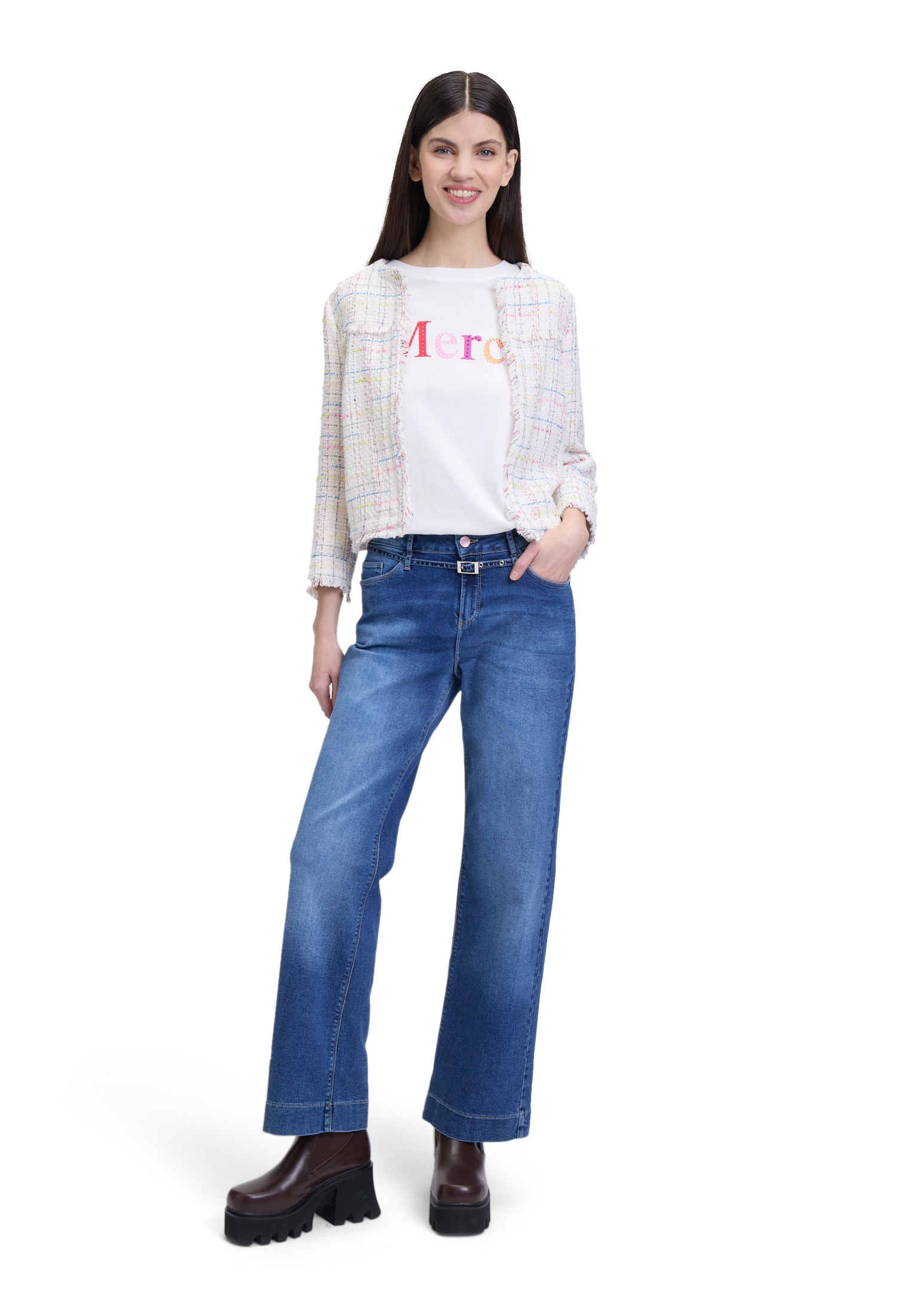 Cartoon Stretch-Jeans »Cartoon Stretch-Jeans mit Stickerei«