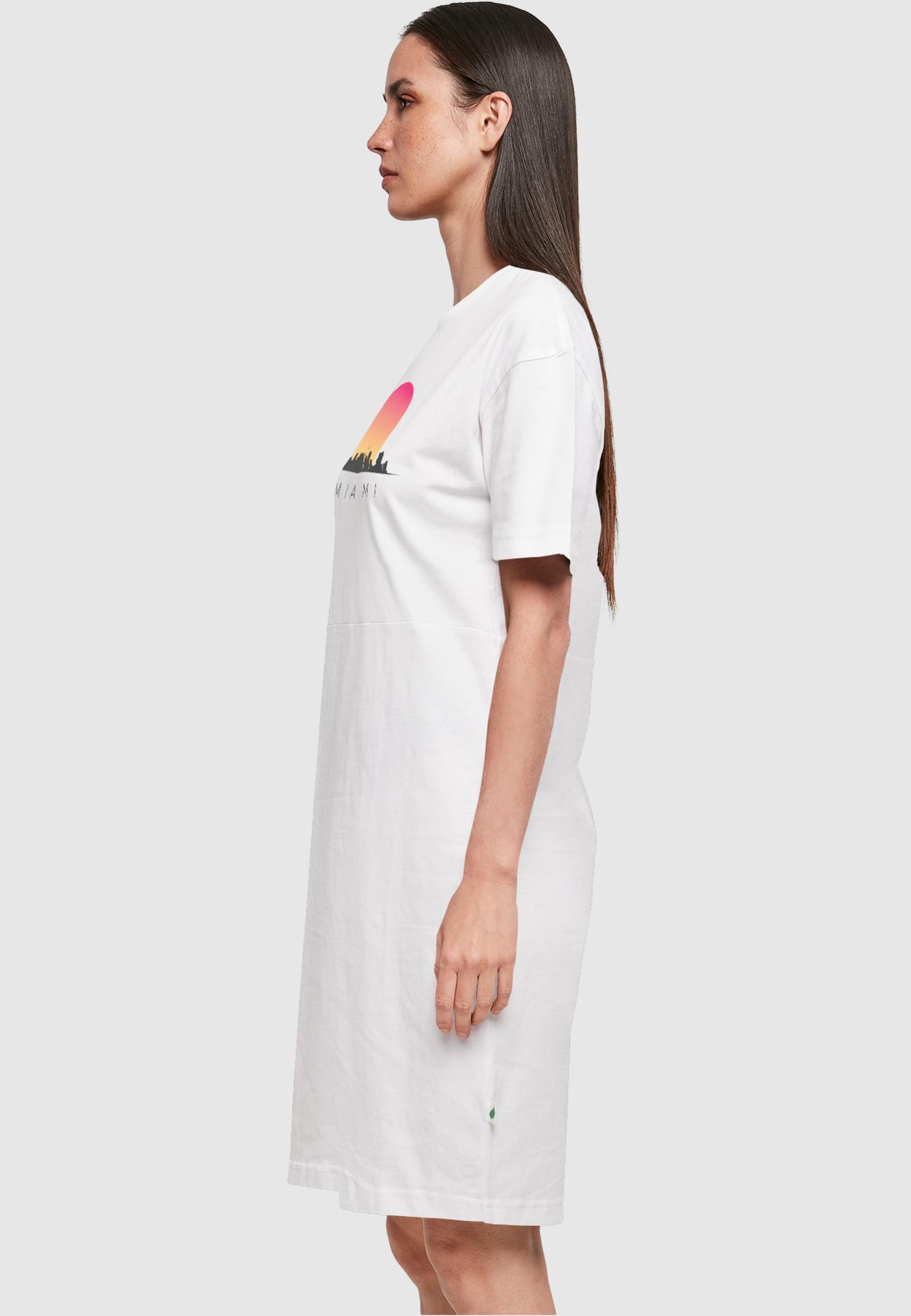 Merchcode Shirtkleid »Merchcode Damen Ladies Miami Organic Oversized Slit Tee Dress«, (1 tlg.)