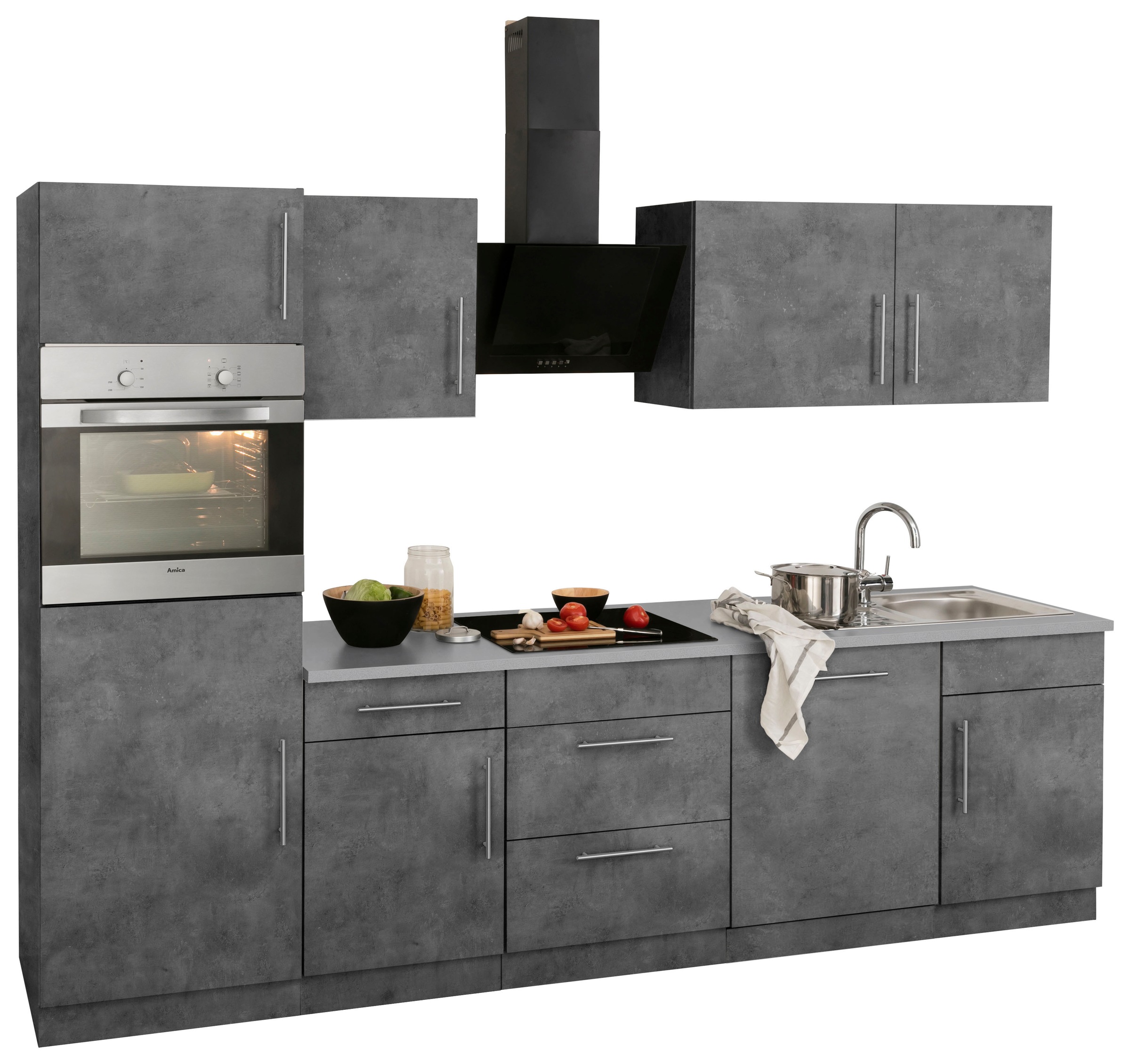 wiho Küchen Küchenzeile "Cali, TOPSELLER" ohne E-Geräte, Breite 280 cm günstig online kaufen