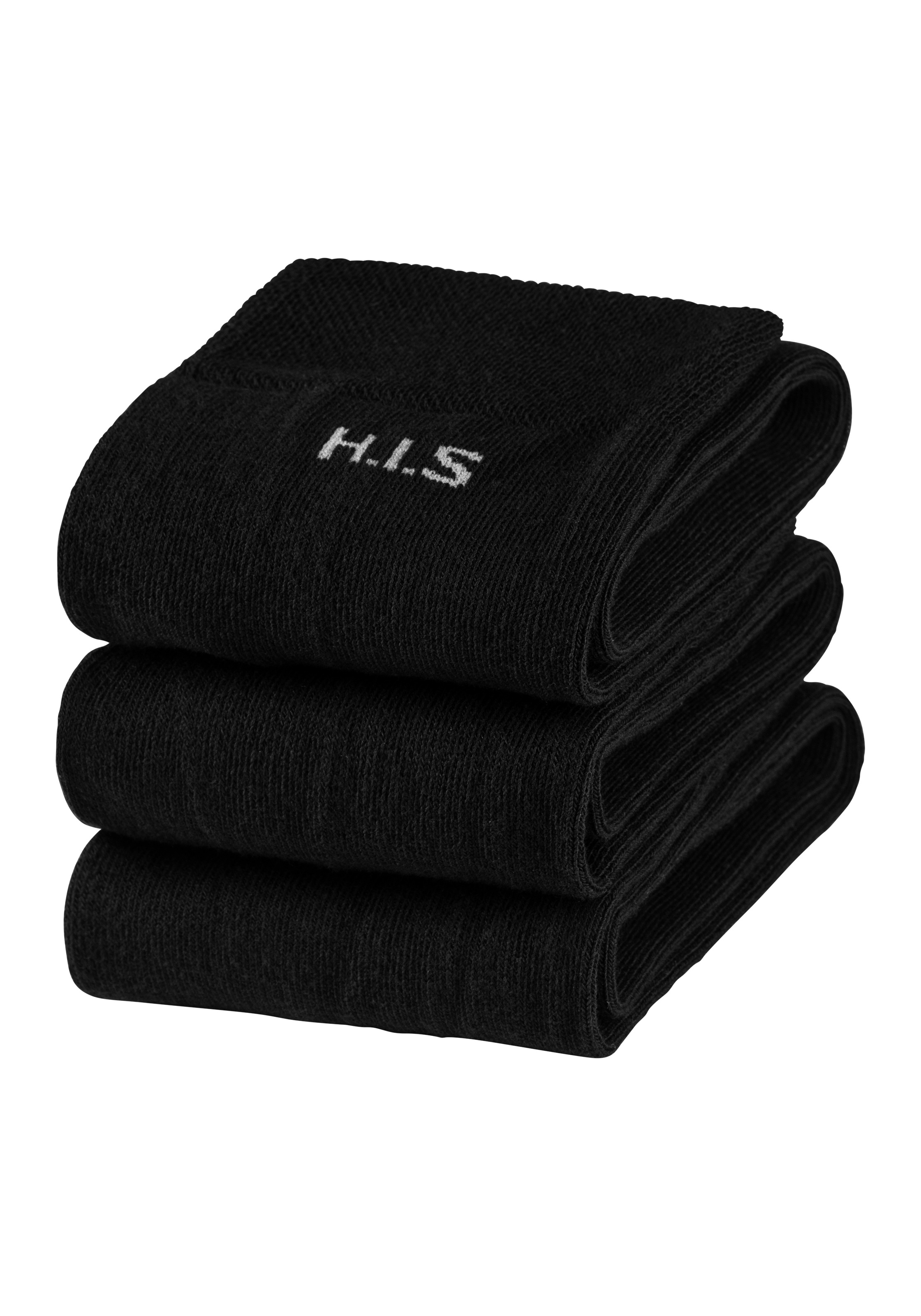 H.I.S Kniestrümpfe Packung, 3 Stk. tlg. mit druckfreiem Bündchen