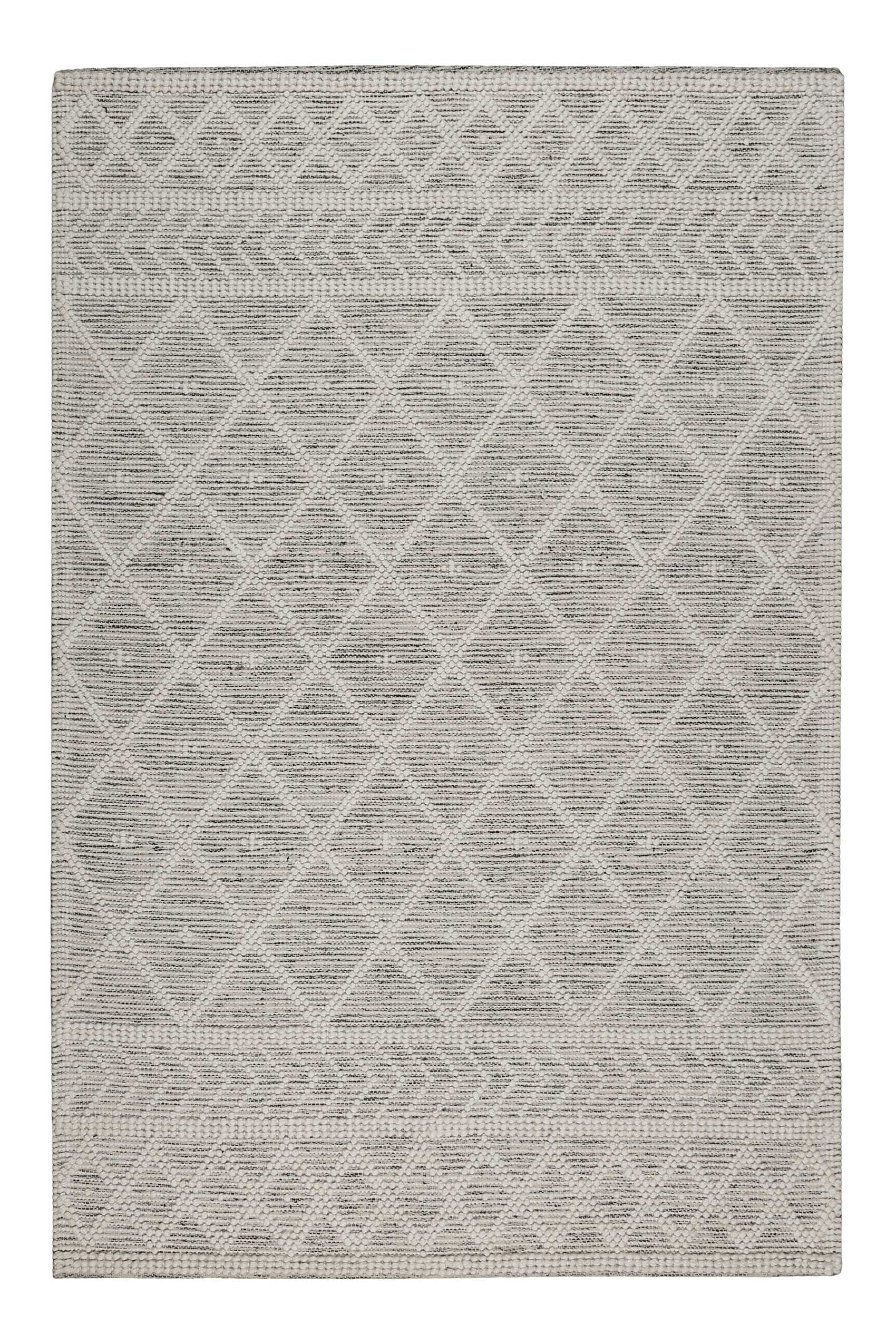 Teppich ESPRIT "Lia", wollweiß, B:80cm H:8mm L:150cm, Schurwolle, Teppiche, Teppich, Wollteppich, handgewebt, natürlich, modern, geometrisch