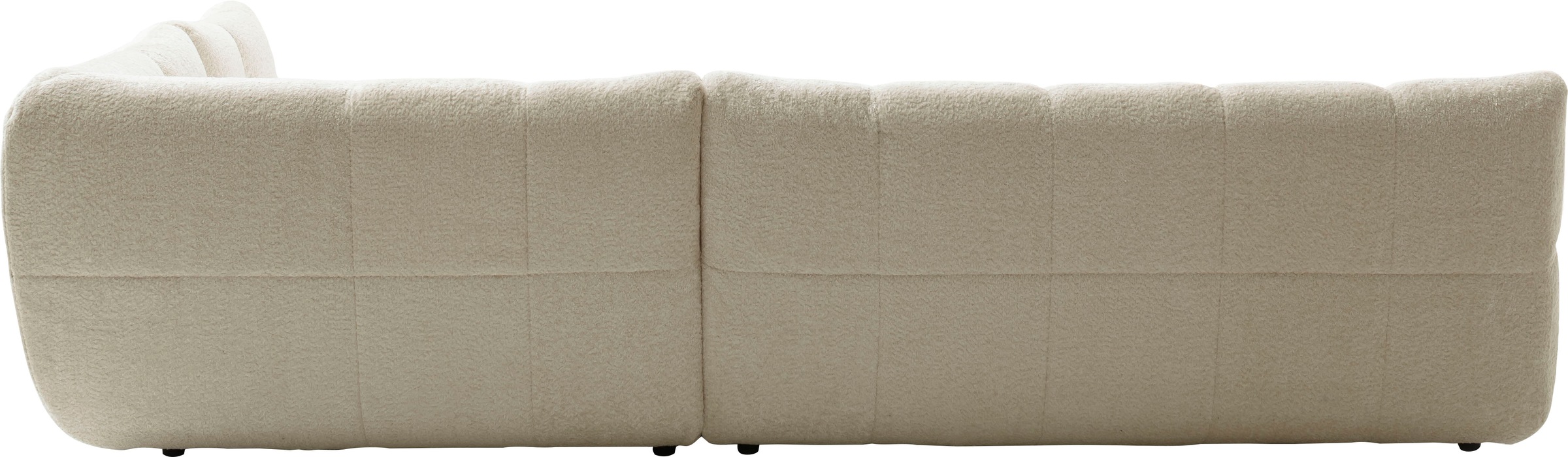 Thumbnail - Home affaire Ecksofa "Cozy Bubble, mit klappbarer Armlehne, Breite 324 cm" mit eleganter Steppung, Rundumbezug & weicher...