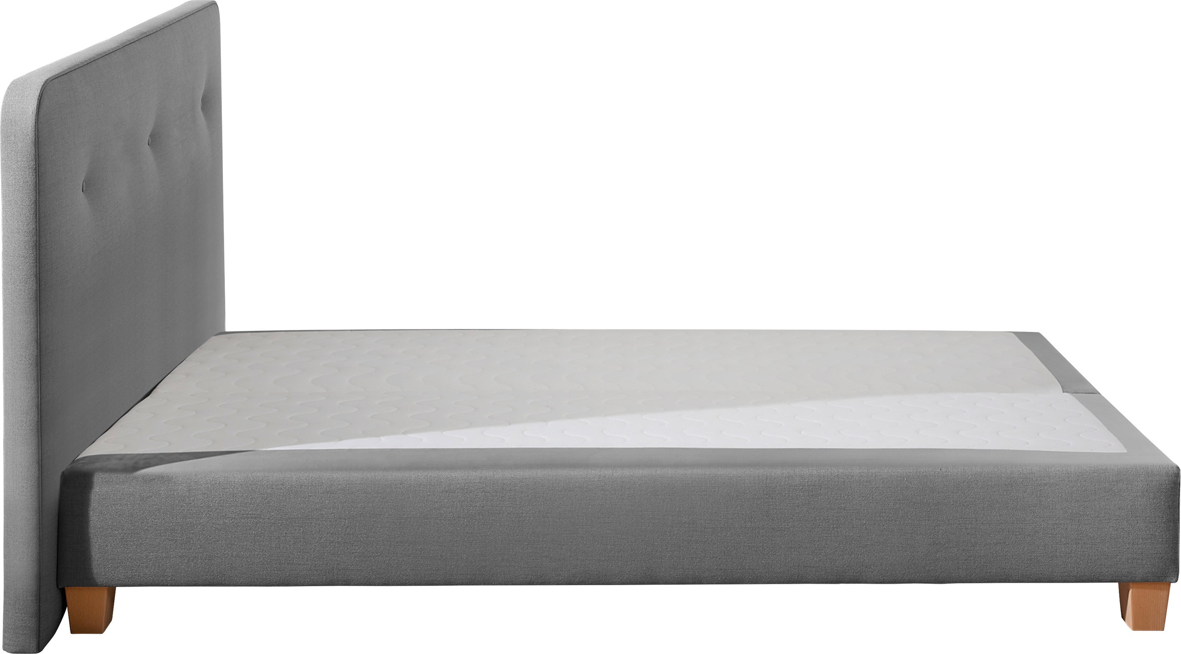Home Affaire Fargo Boxspring Bed Light Gray 4
