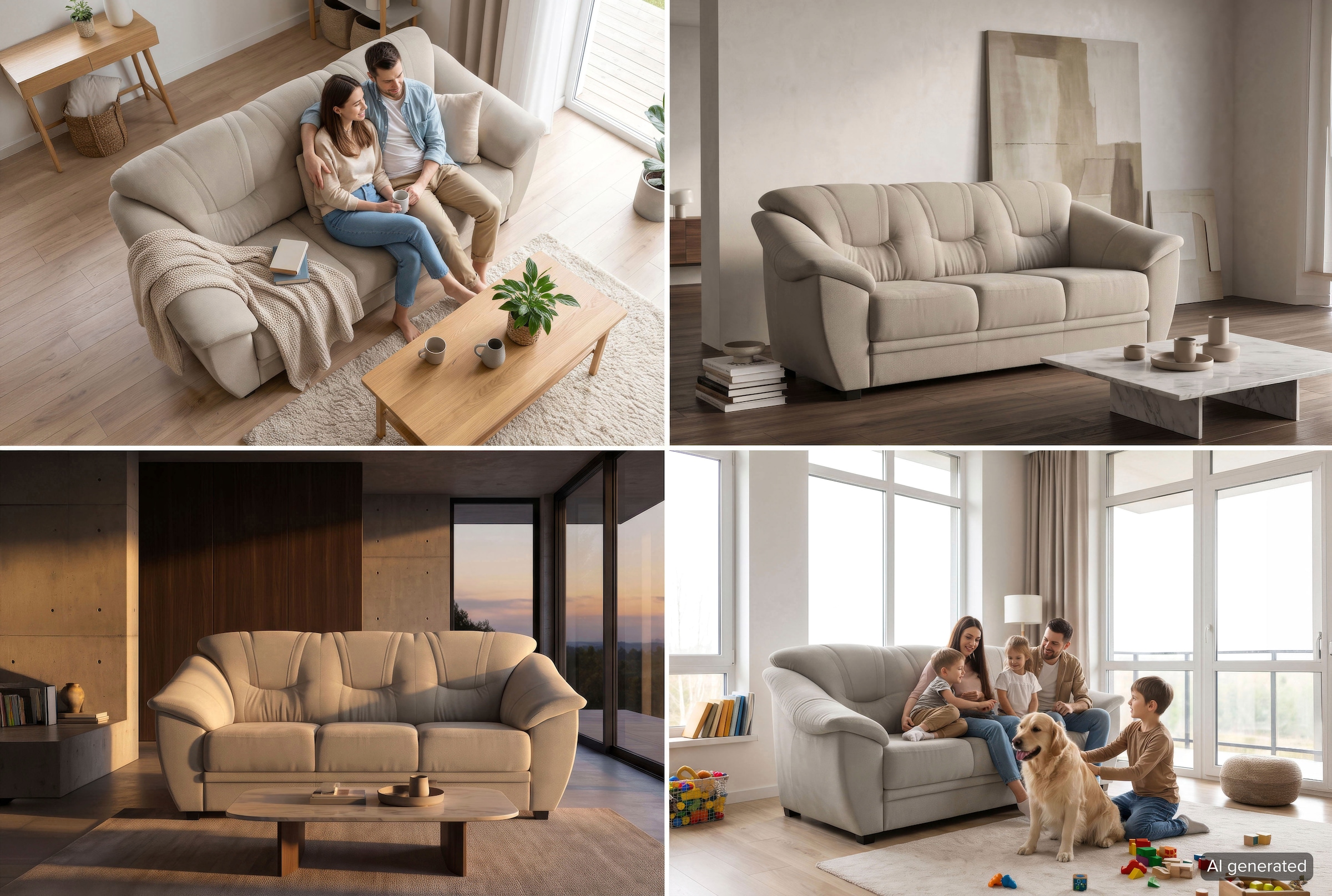 sit&more 3-Sitzer "Savona, B: 198 cm, Federkern, Komfortsitzhöhe 46 cm" optional Schlaffunktion, Liegefläche 190x137cm, Stoff- & Lederauswahl