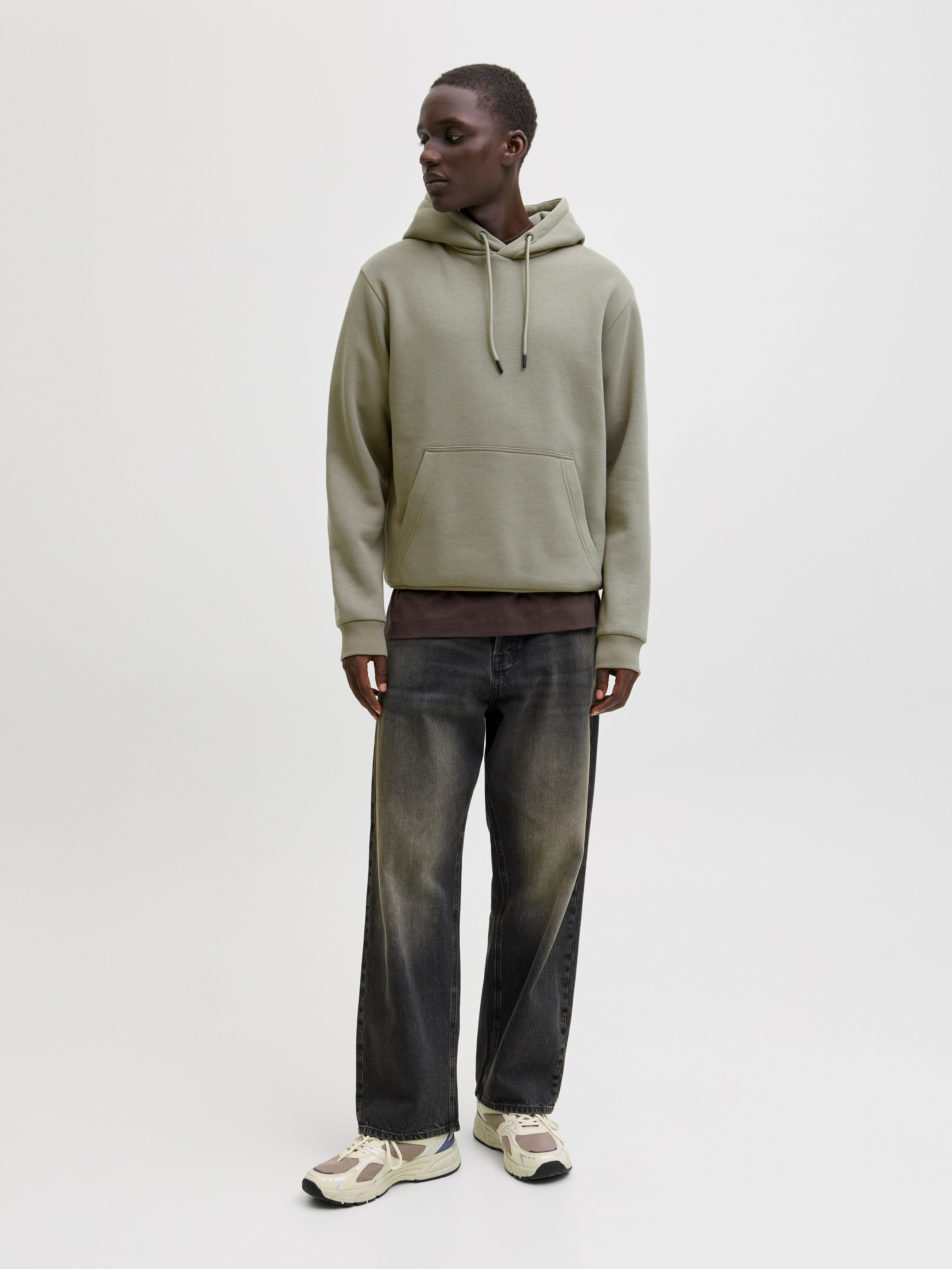 Jack & Jones Kapuzensweatshirt »JJEBRADLEY SWEAT HOOD NOOS«, Materialmix, relaxed fit
